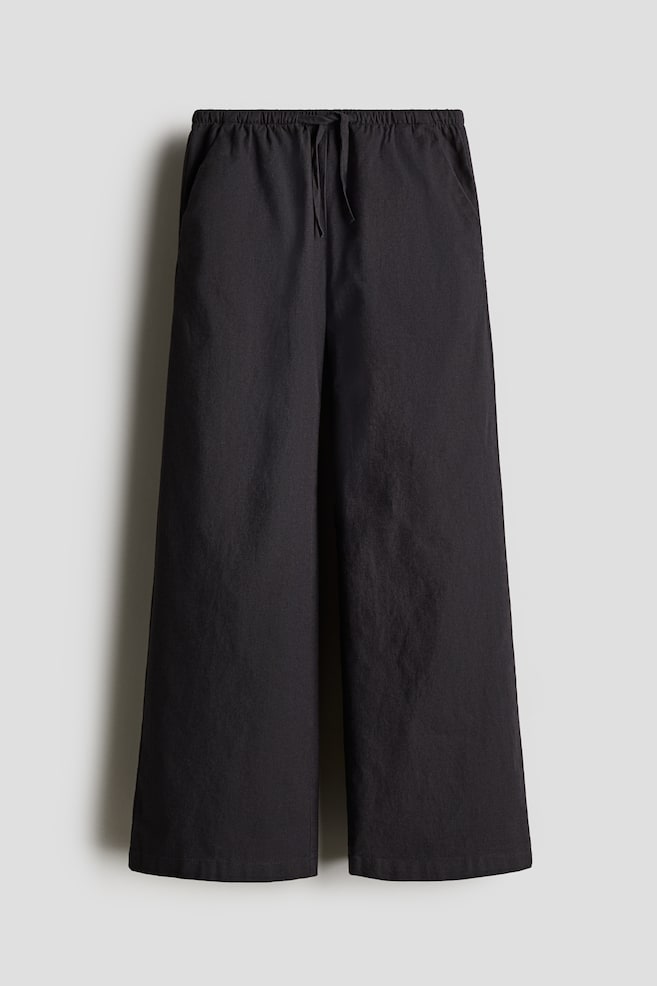 Pantalon en lin mélangé - Gris foncé/Blanc/Rose clair/Bleu clair/Crème - 1