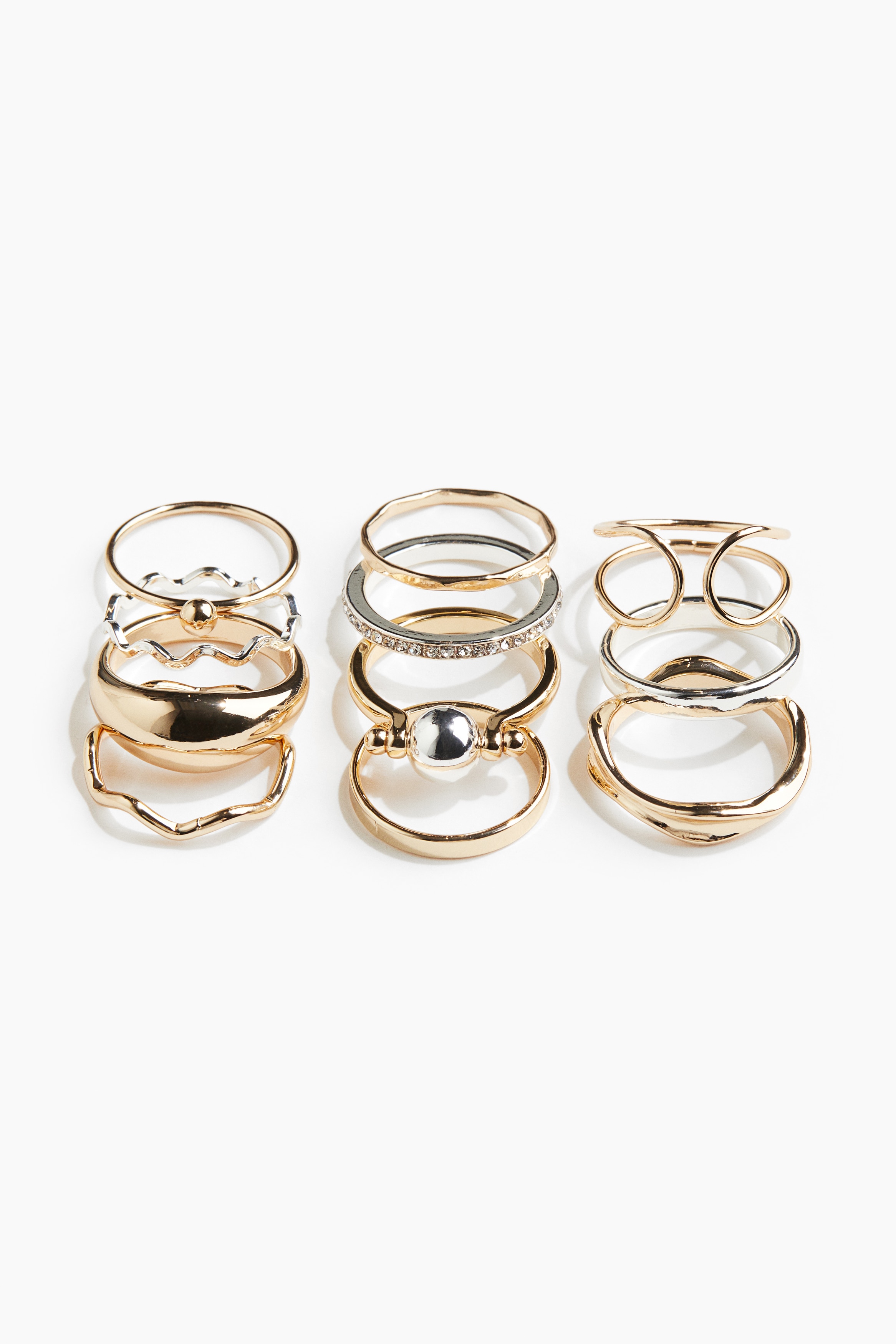 11-pack Rings - Gold colour/Silver colour