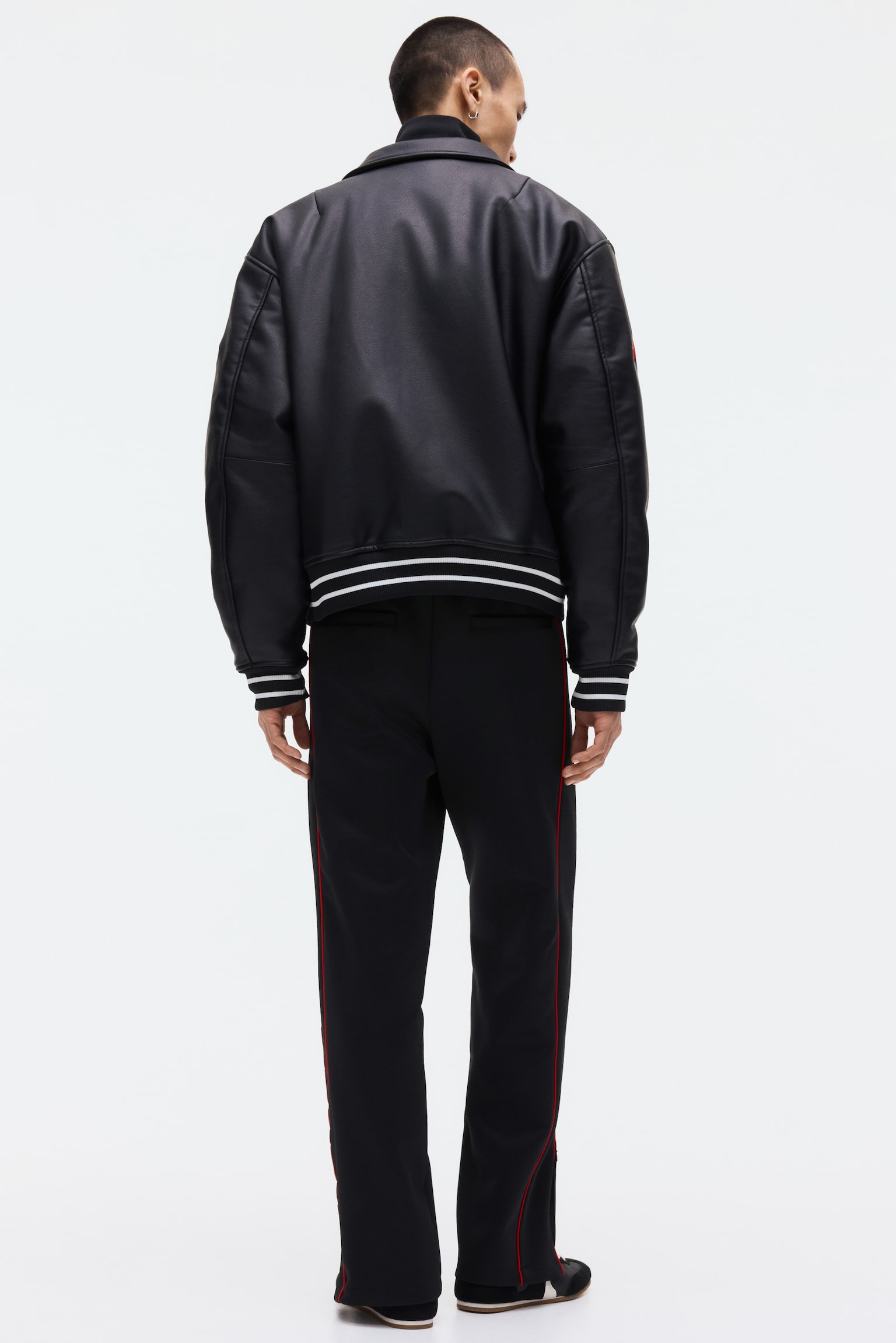 Joggpants in Relaxed Fit-Schwarz/Honda - 5