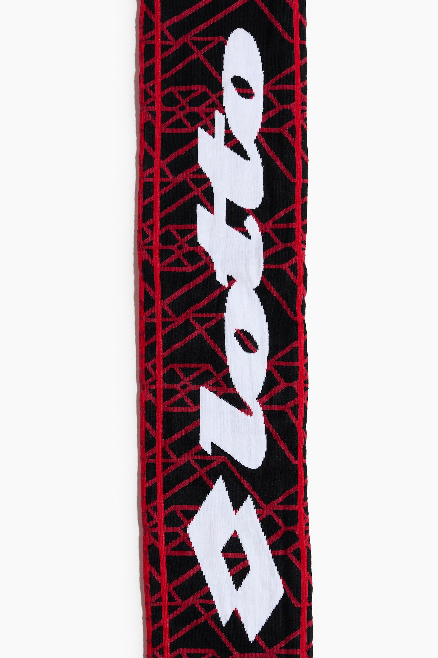 Jacquard-knit scarf - Black/Lotto - 1