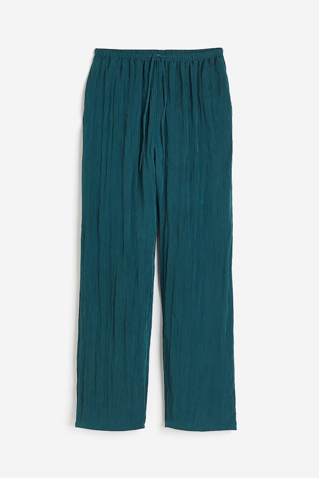 Pantaloni goffrati da casa - Verde scuro/Greige chiaro - 1