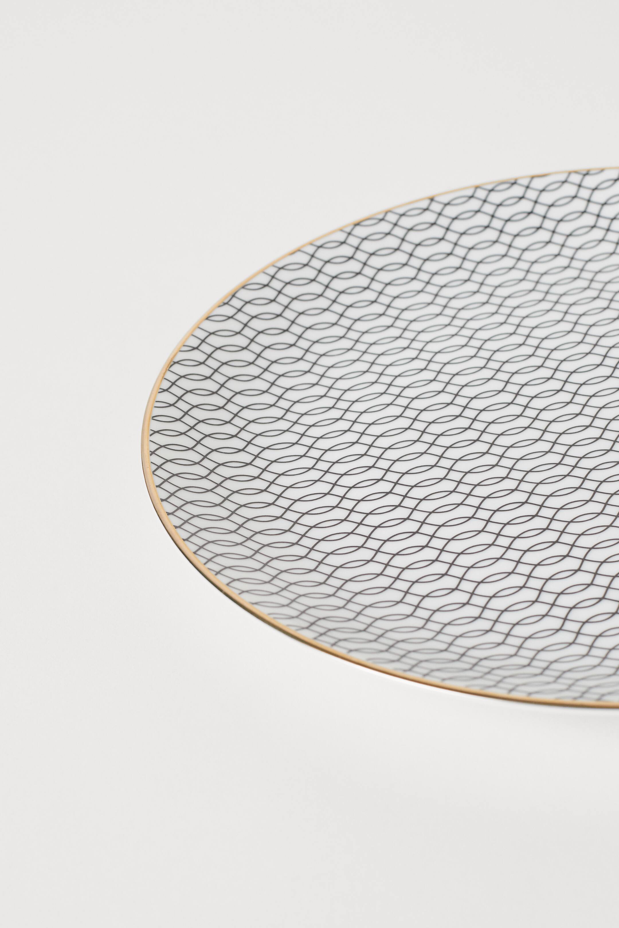 Agrandir l'image: Assiette en porcelaine - Blanc/motif noir - Home All | H&M FR 3