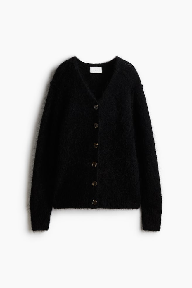 Gilet en mohair mélangé - Noir/Marron foncé/Beige clair - 1