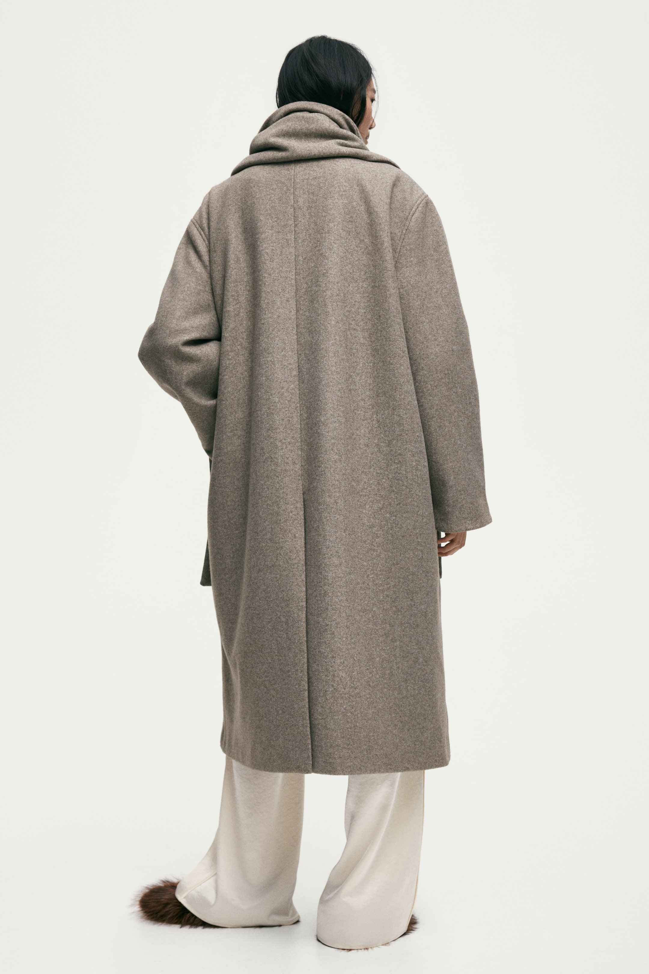 Visualizza immagine più grande: Cappotto con sciarpa decorativa - Beige mélange - DONNA | H&M IT 4