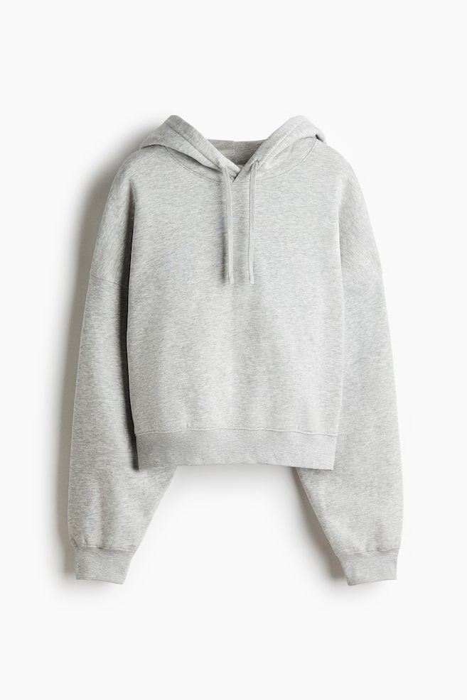 Hoodie - Light gray melange/Navy blue/Dusty purple - 1