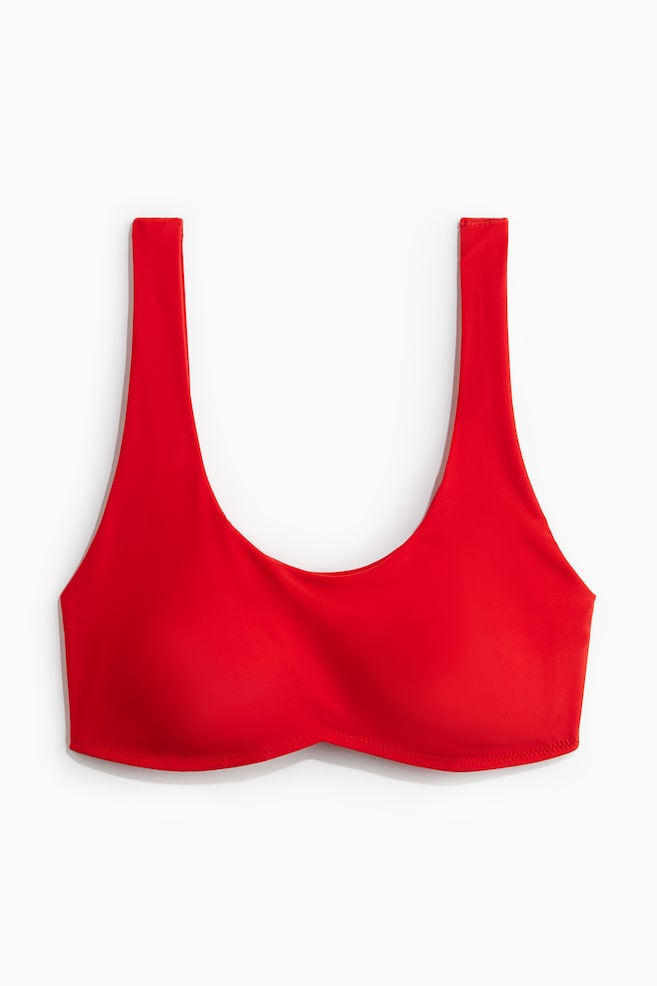 Sports bikini top - Red/Black - 1