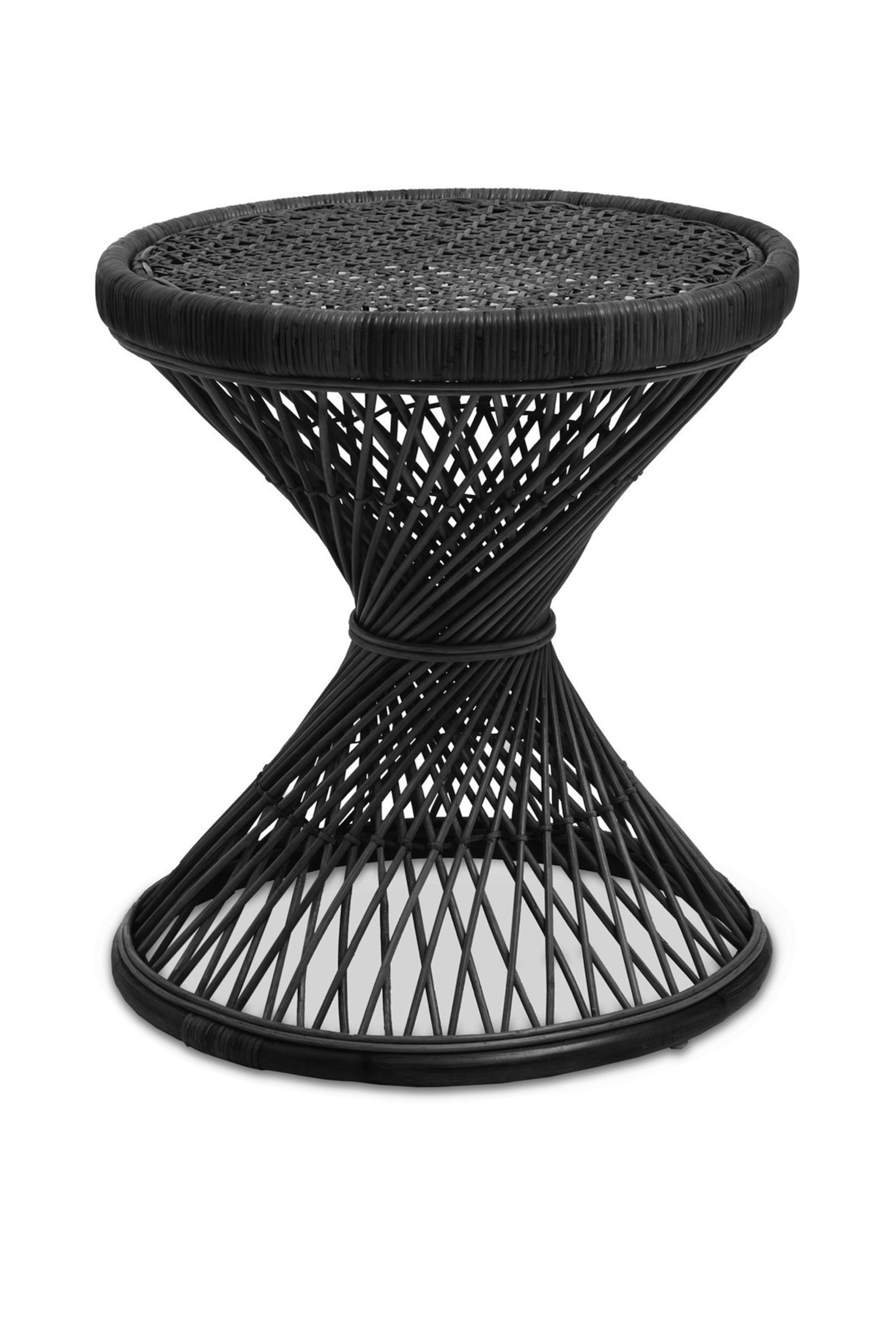 Mataram Black Finish Twisted Table - Black - 1