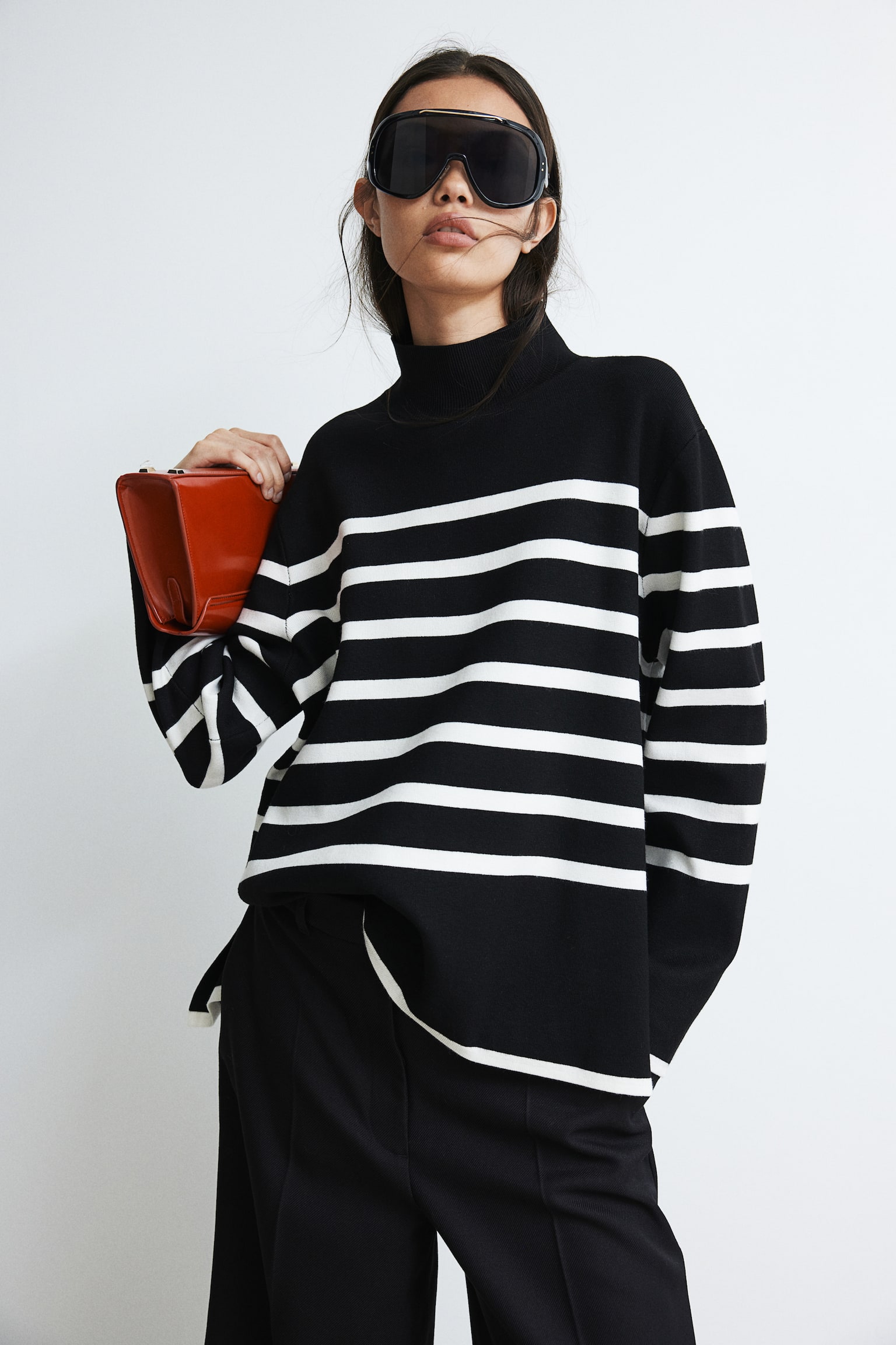 Turtleneck jumper - Black/Striped/White/Striped/Grey marl/Striped/Navy blue/Striped/White/Beige striped/Navy blue/Cream striped/Cream/Striped/Black/Striped - 4