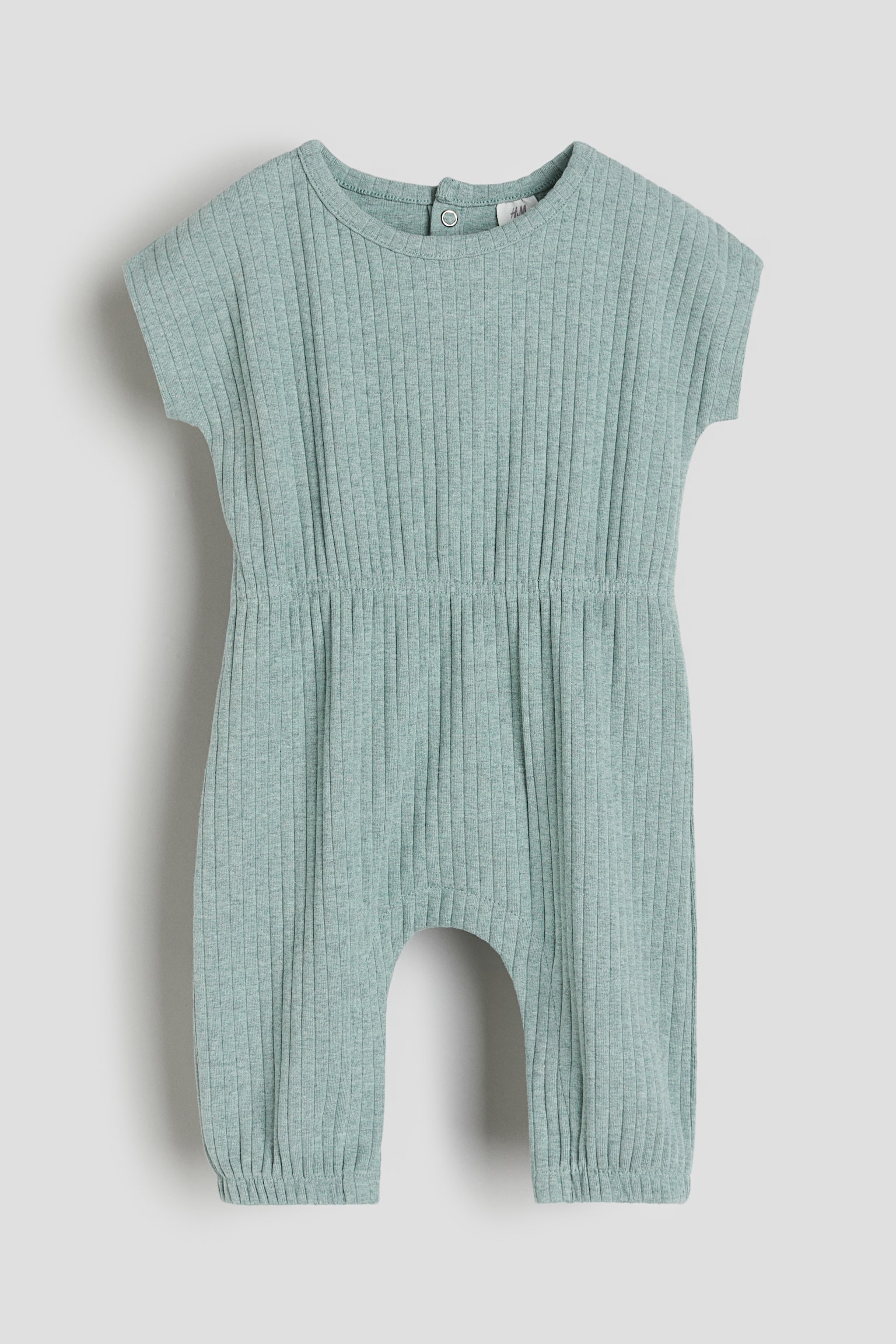 Rib Romper - Dusty green marle/Dark pink marle/Beige marle - 1