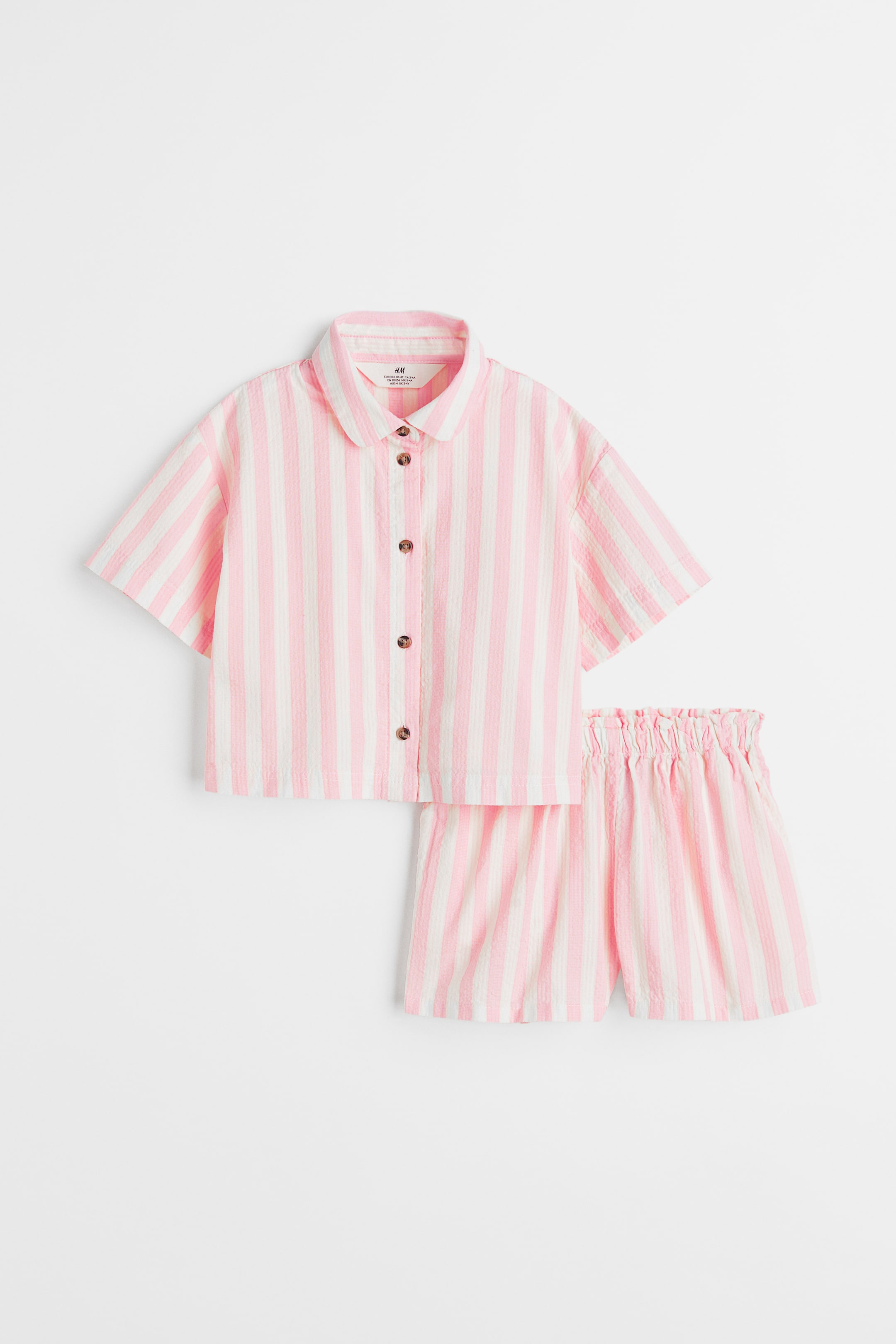 Grösseres Bild ansehen: 2-teiliges Set - Hellrosa/Gestreift - KINDER | H&M CH 1