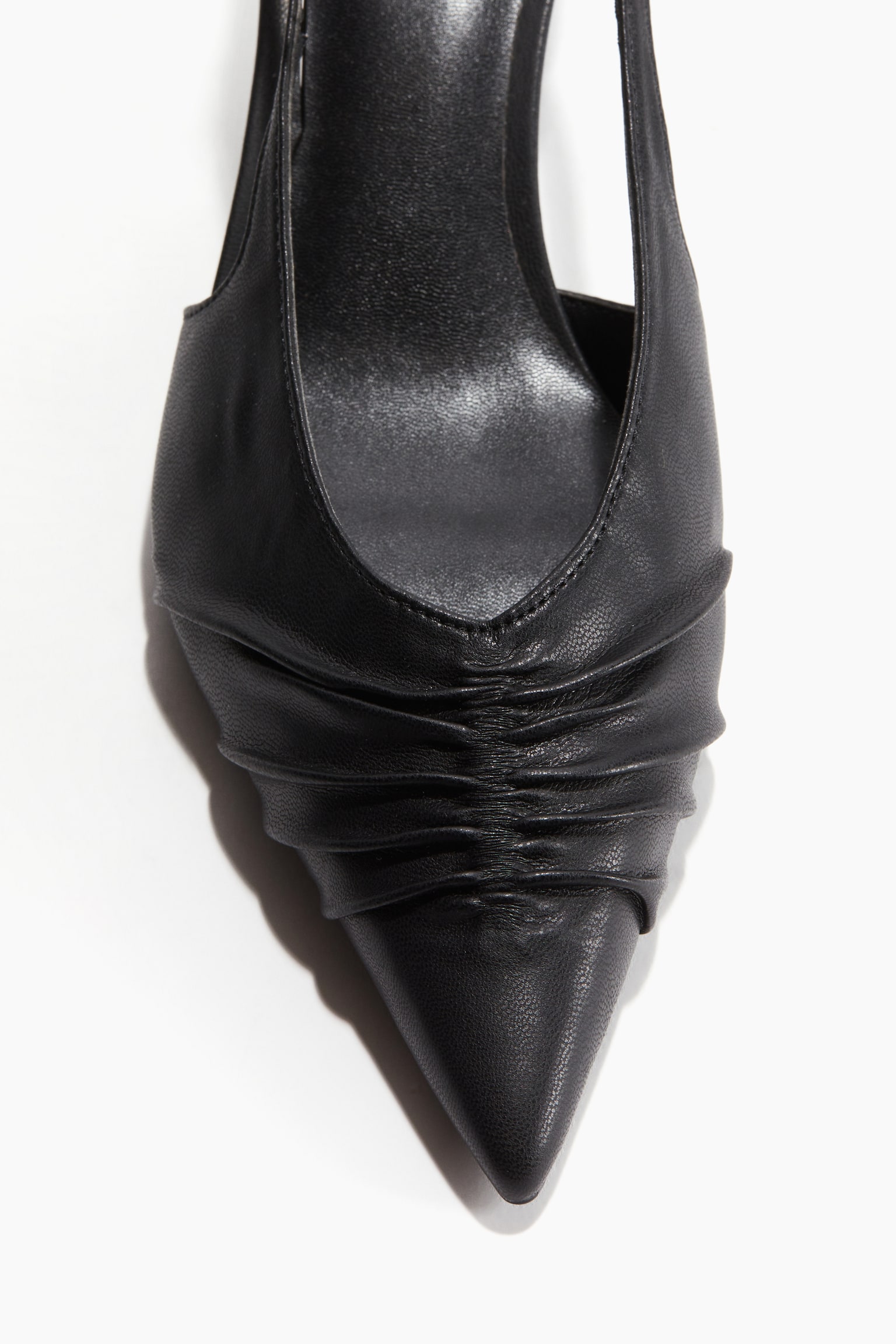 Pointed Slingback Pumps - Black - 3