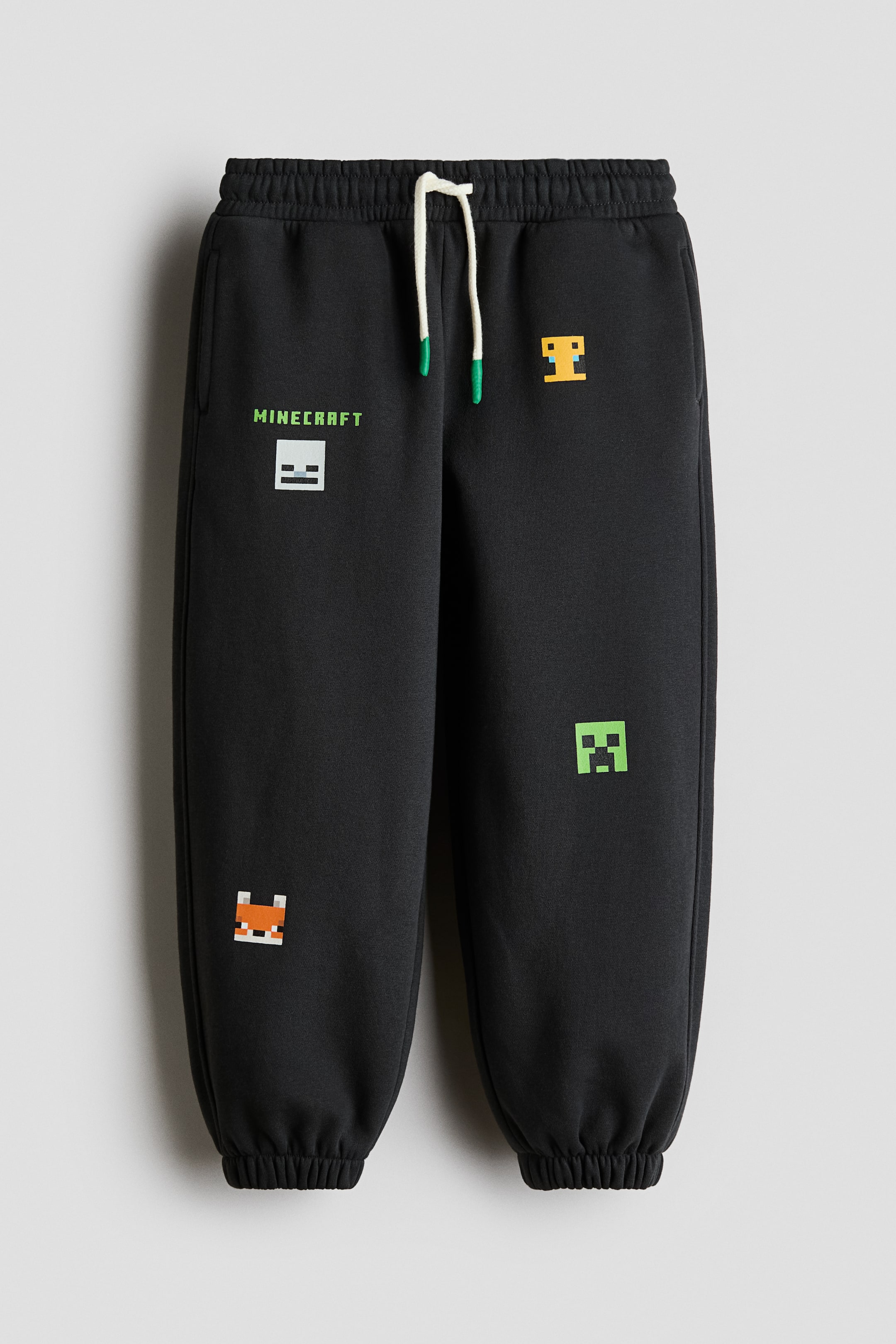 View larger image: Printed sweatshirt joggers - Black/Minecraft - Kids | H&M 1