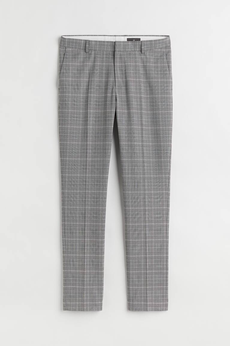 Pantalon Cuadros Gris Chinos De Cuadros Hombre Pantalón Chino A