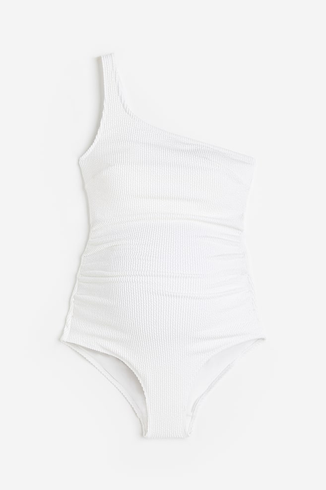 MAMA One-shoulder swimsuit - White - 1