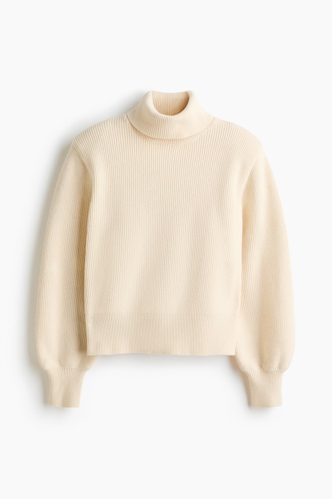 Pullover con spalle imbottite - Crema/Marrone - 1