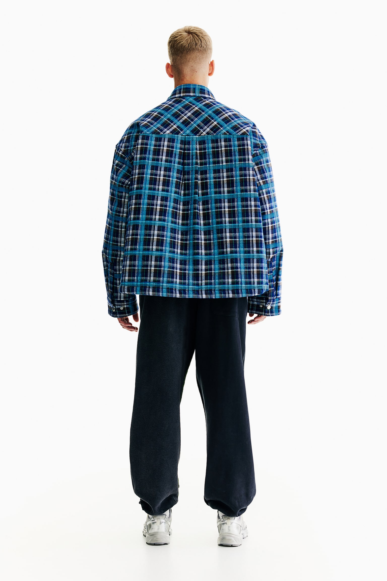 Flannel shacket - Blue/Checked - 4