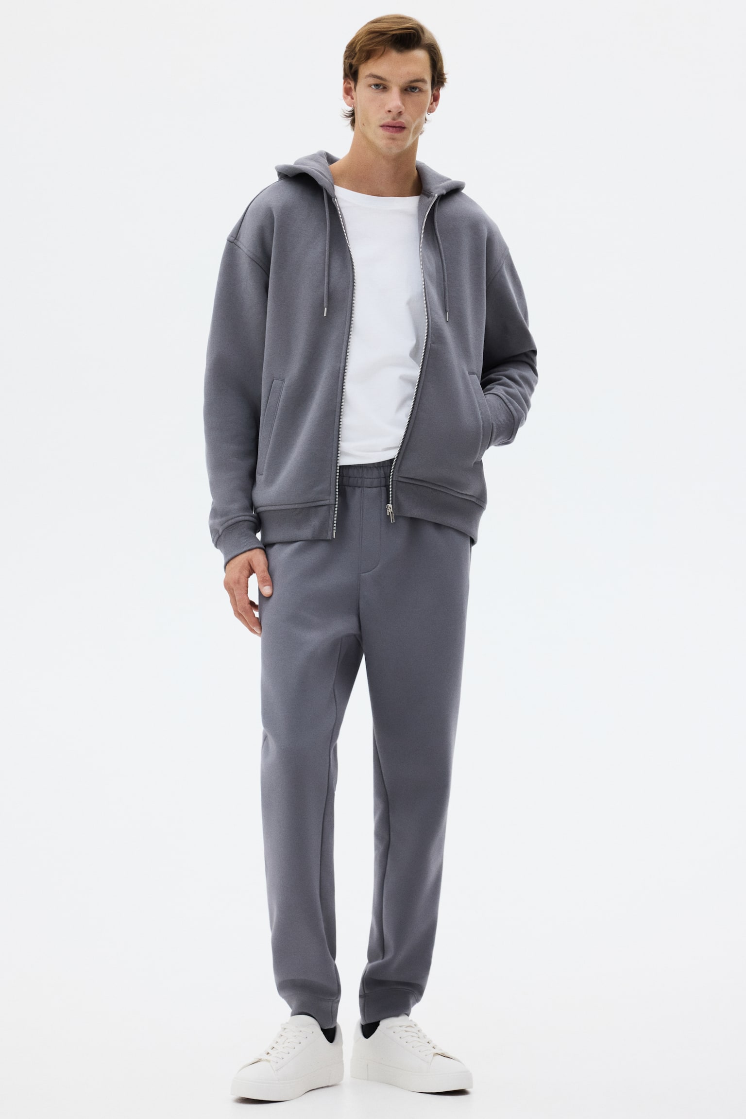 Regular Fit Sweatpants - Dark grey/Black - 1