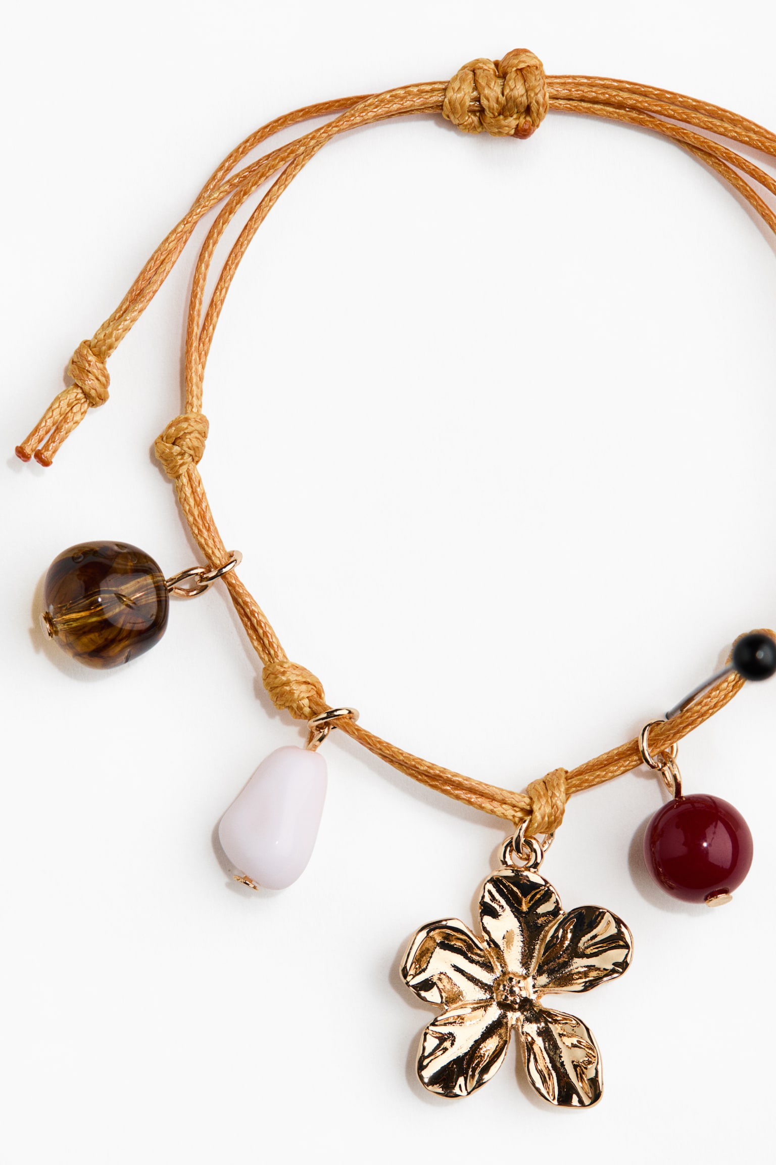 Cord charm bracelet - Yellow/Gold-coloured - 2