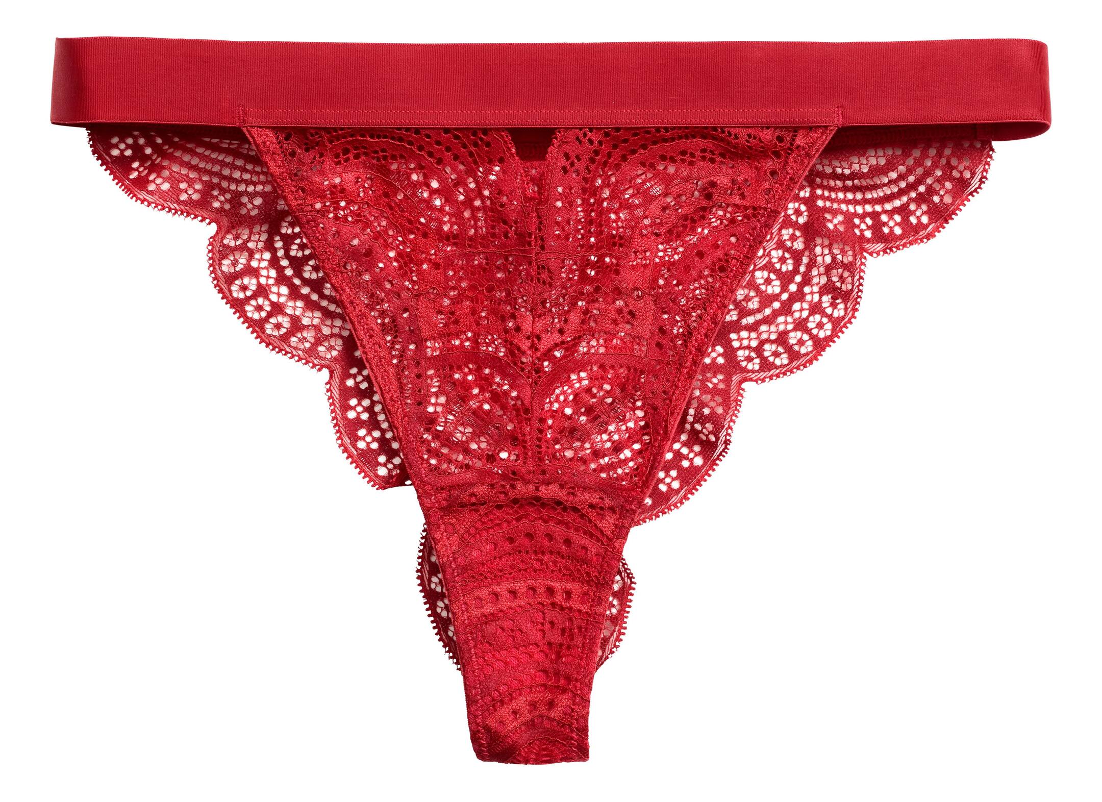 Visa större bild: Trosa brazilian i spets - Röd - DAM | H&M SE 1
