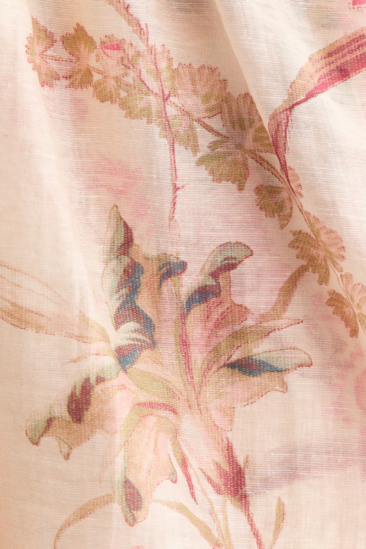 Robe en lin mélangé - Beige clair/fleuri/Noir/fleuri - 3