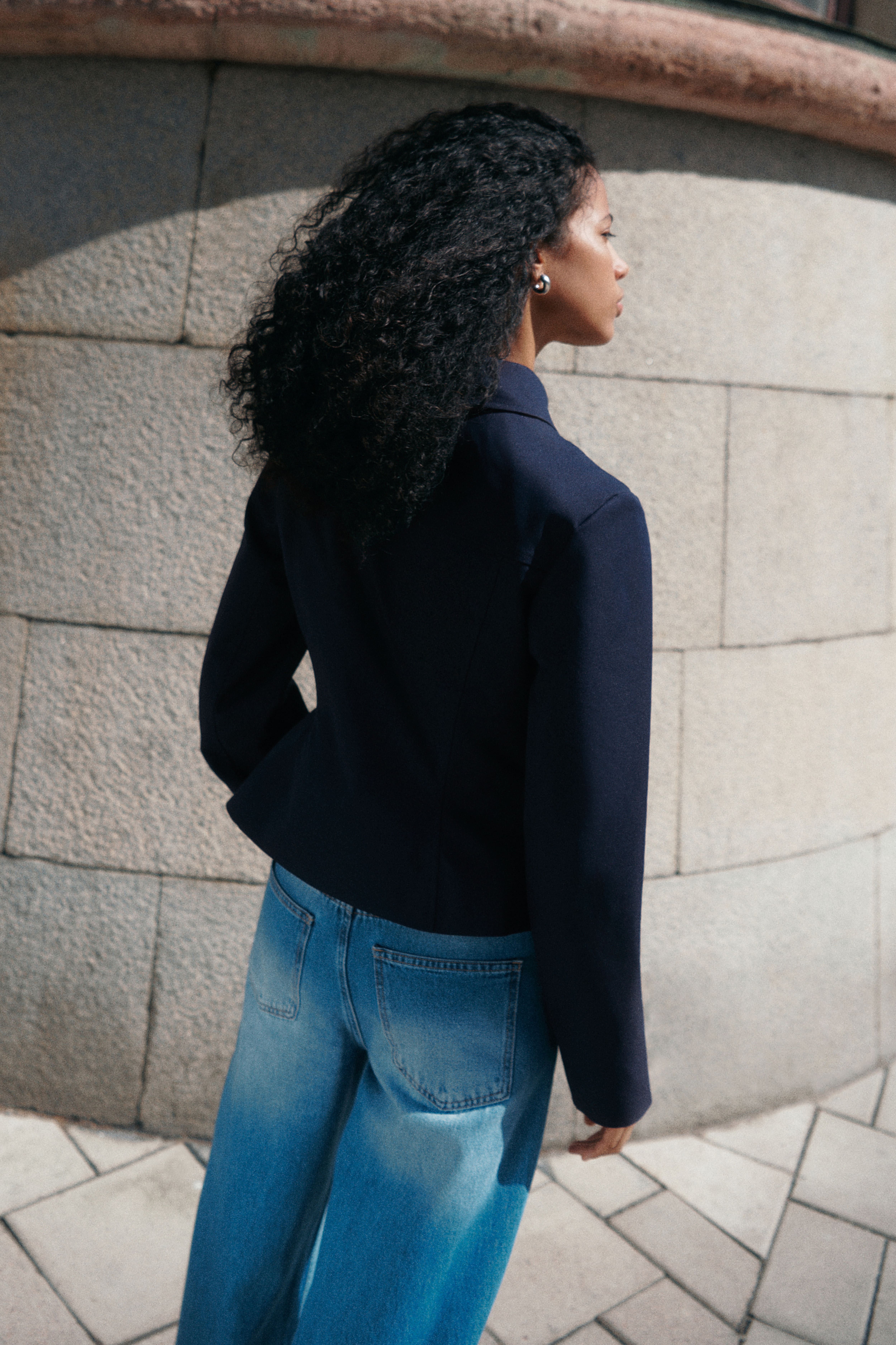 Double-Breasted Twill Jacket