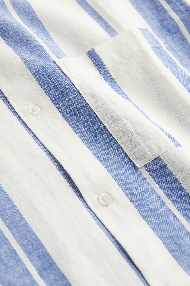 Regular Fit Linen-blend shirt - Cream/Blue striped/Light blue/White/Beige striped/Light beige/dc/dc/dc/dc - 5