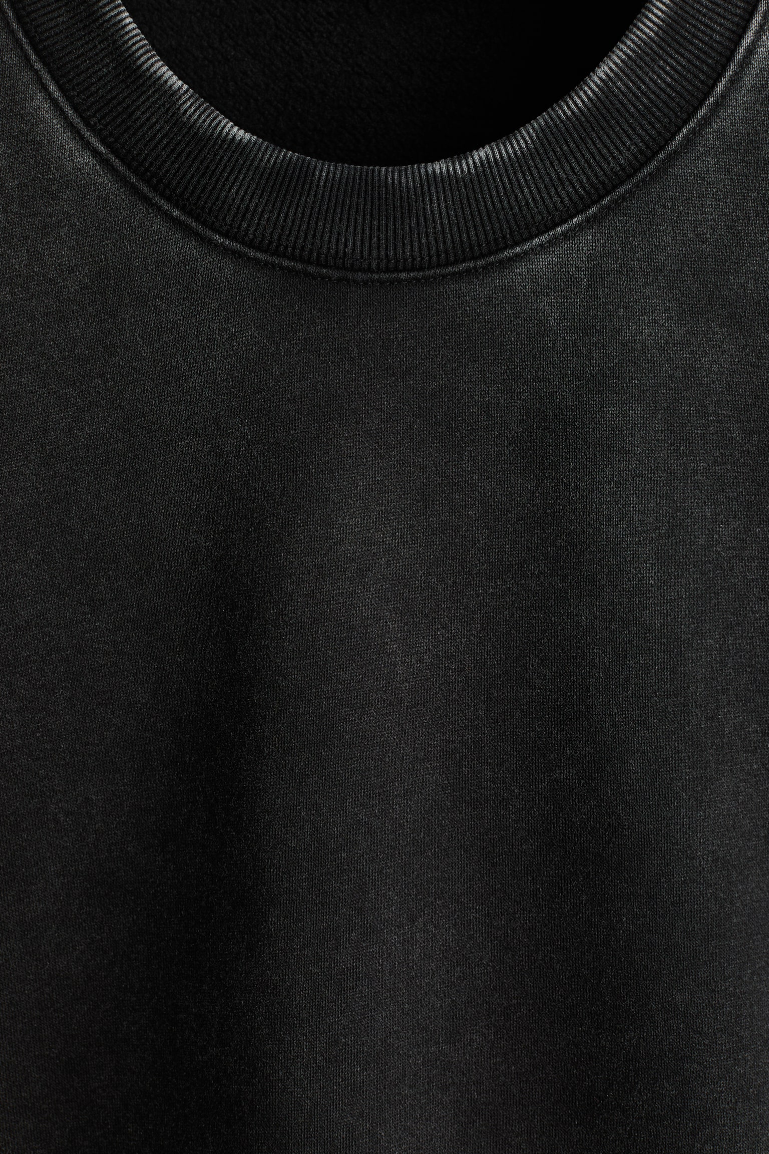 Oversized Fit washed-look sweatshirt - Black - 4