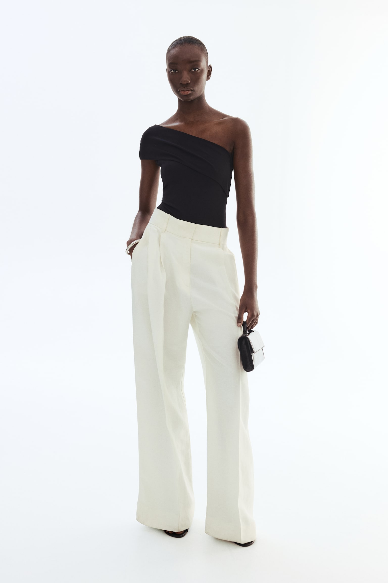 Body de un hombro - Negro/Amarillo/Café - 4