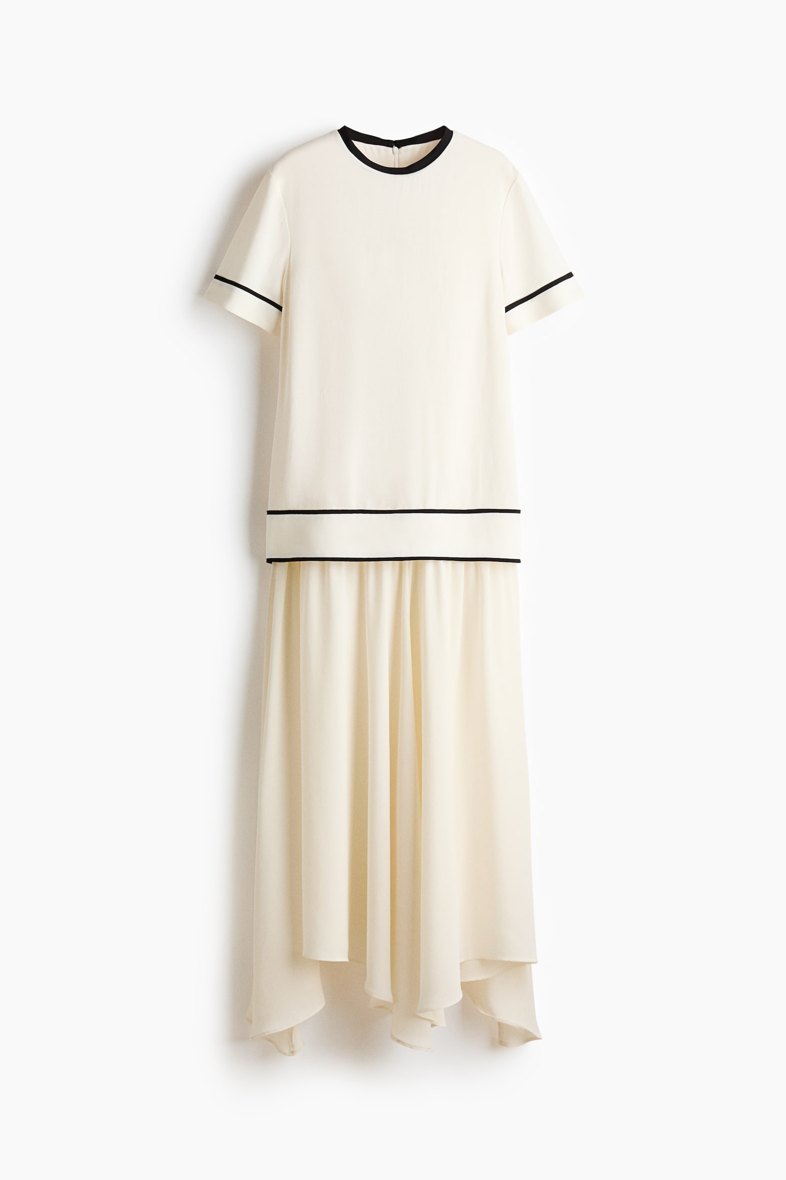 Layered-look dress - Cream/Black - 2