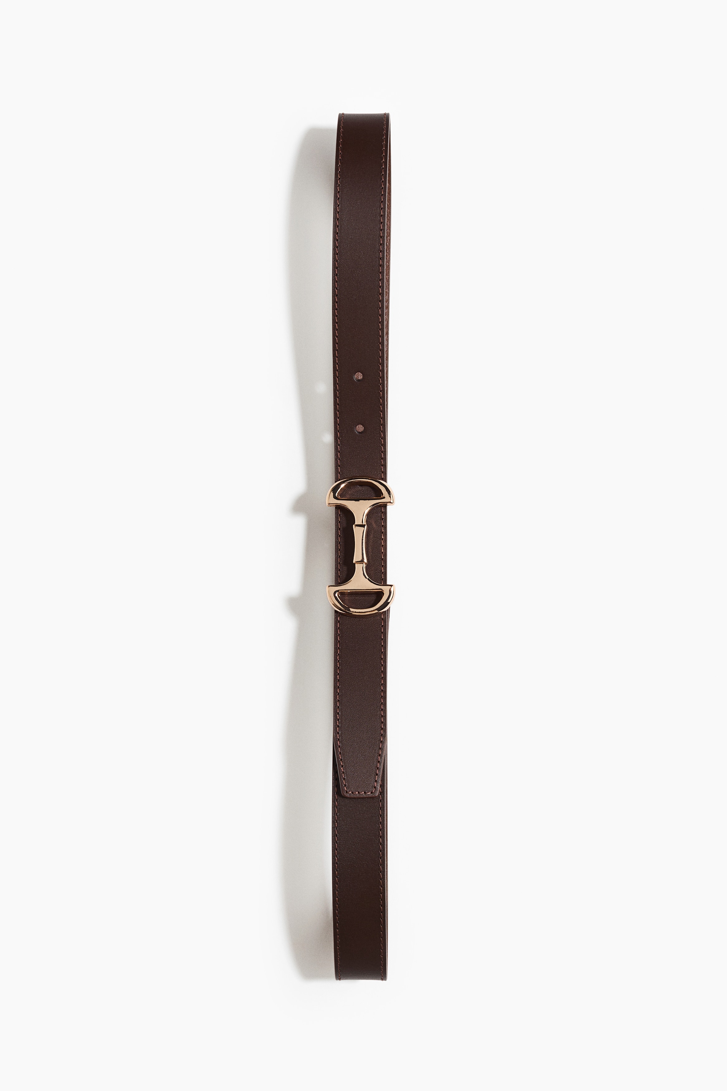 Leather Belt - Dark brown/Black