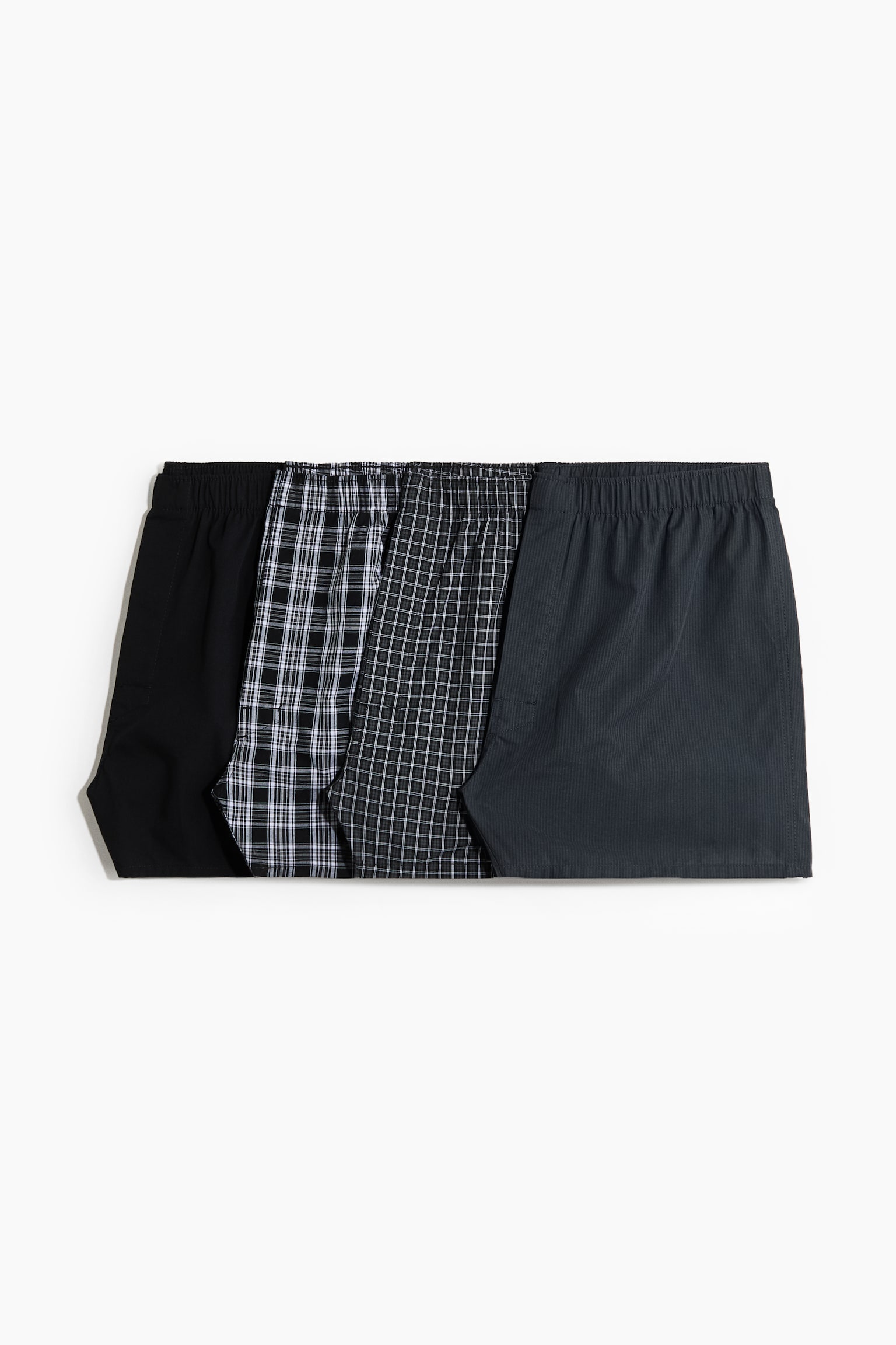4er-Pack Boxershorts - Schwarz/Kariert/Rot/Kariert/Khakigrün/Kariert/Hellgelb/Kariert/Schwarz/Grau/Grau/Schwarz/Dunkelblau/Kariert/Weinrot/Kariert/Schwarz/Weiss kariert/Hellblau/Dunkelblau/Weiss/Beige/Dunkles Khakigrün/Dunkeltürkis/Kariert/Dunkelgrau/Kariert/Marineblau/Gestreift