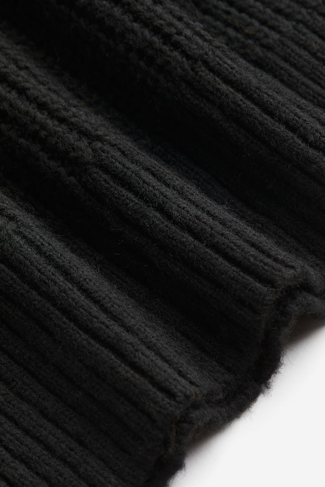 Sweter z baloniastym rękawem - Czarny/Ciemnoszary melanż - 5