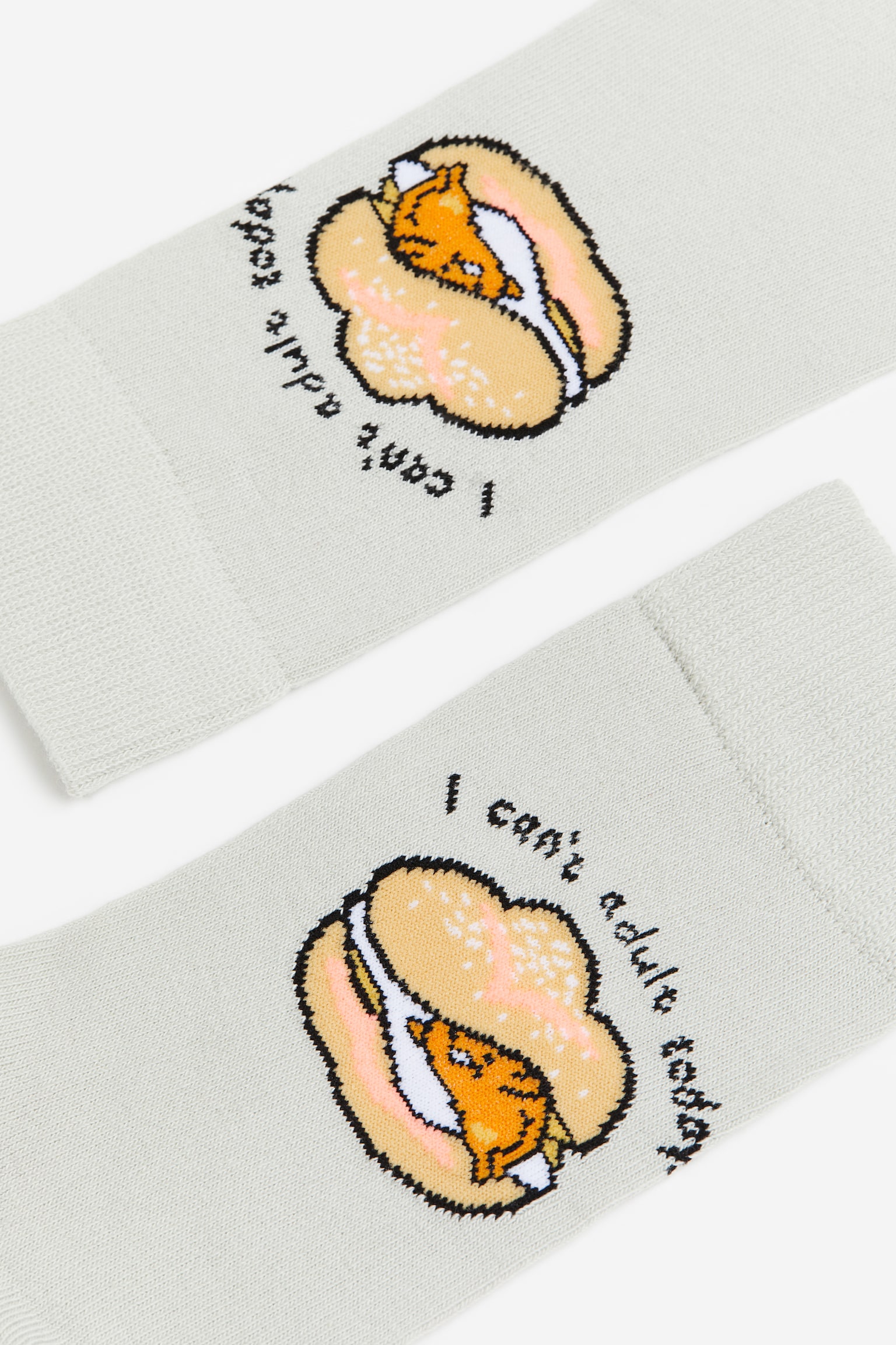 Tất có hoạ tiết - Màu xám nhạt/Gudetama - 2