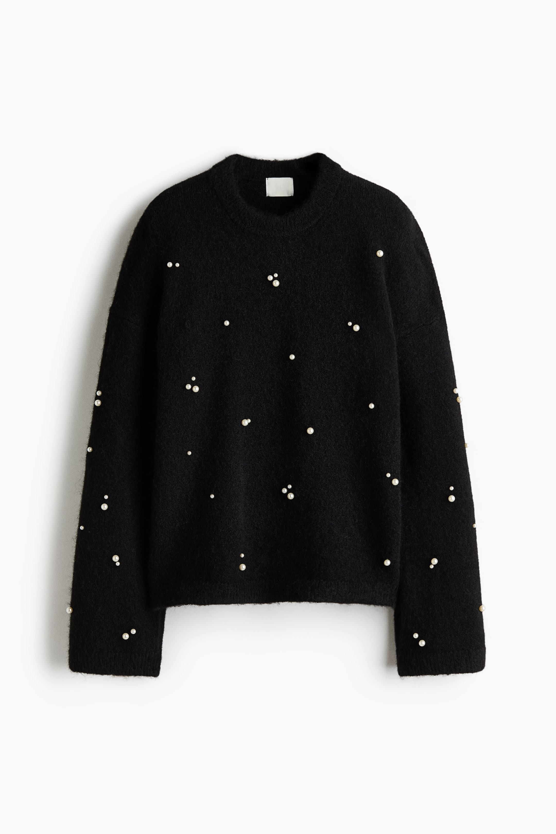View larger image: Oversized beaded jumper - Black - Ladies | H&M 1