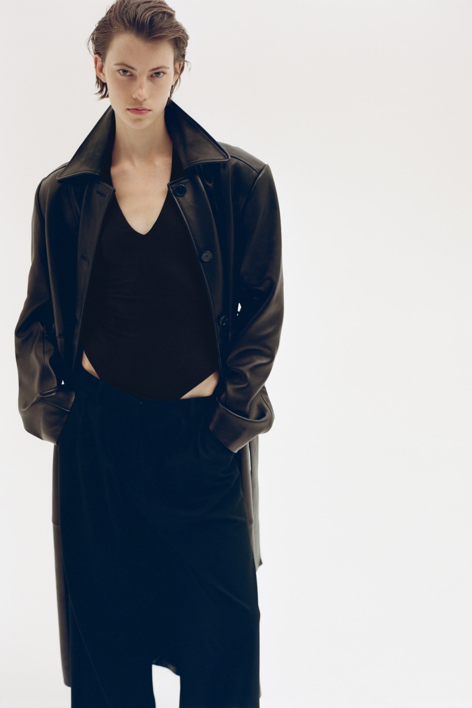 Боди Sculpting Halterneck, стринги — H&M, цвет: Чёрный — фото 4