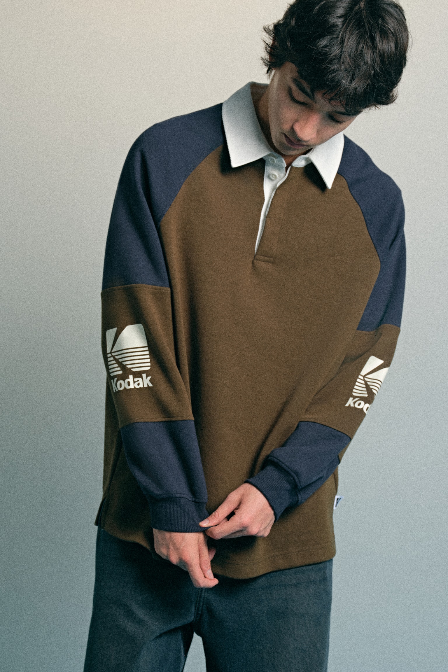 Áo rugby Loose Fit - Màu xanh lá đậm/Kodak/Màu đỏ sáng/Kodak - 6