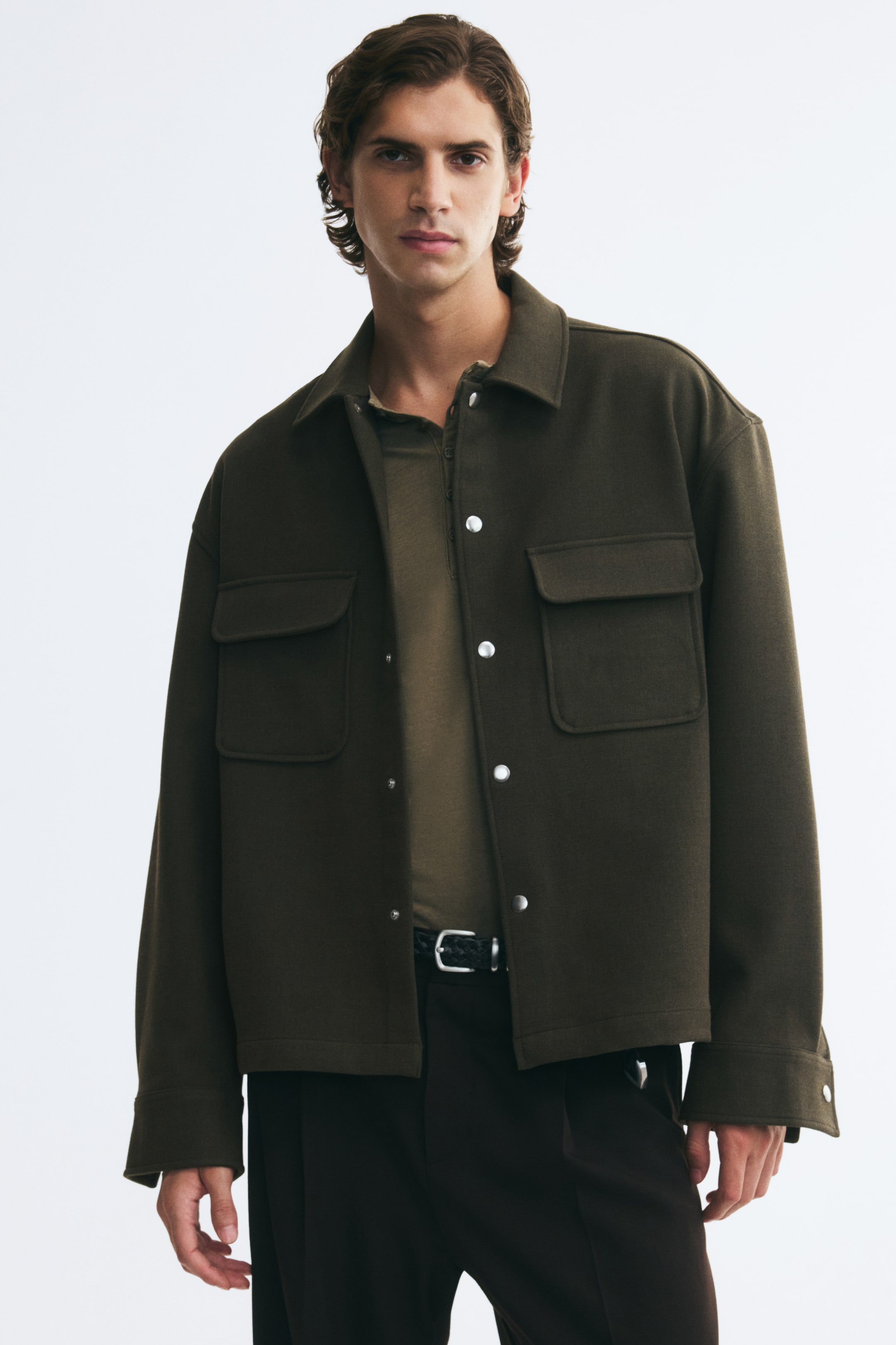 View larger image: Overshirt - Khaki green - Men | H&M 1