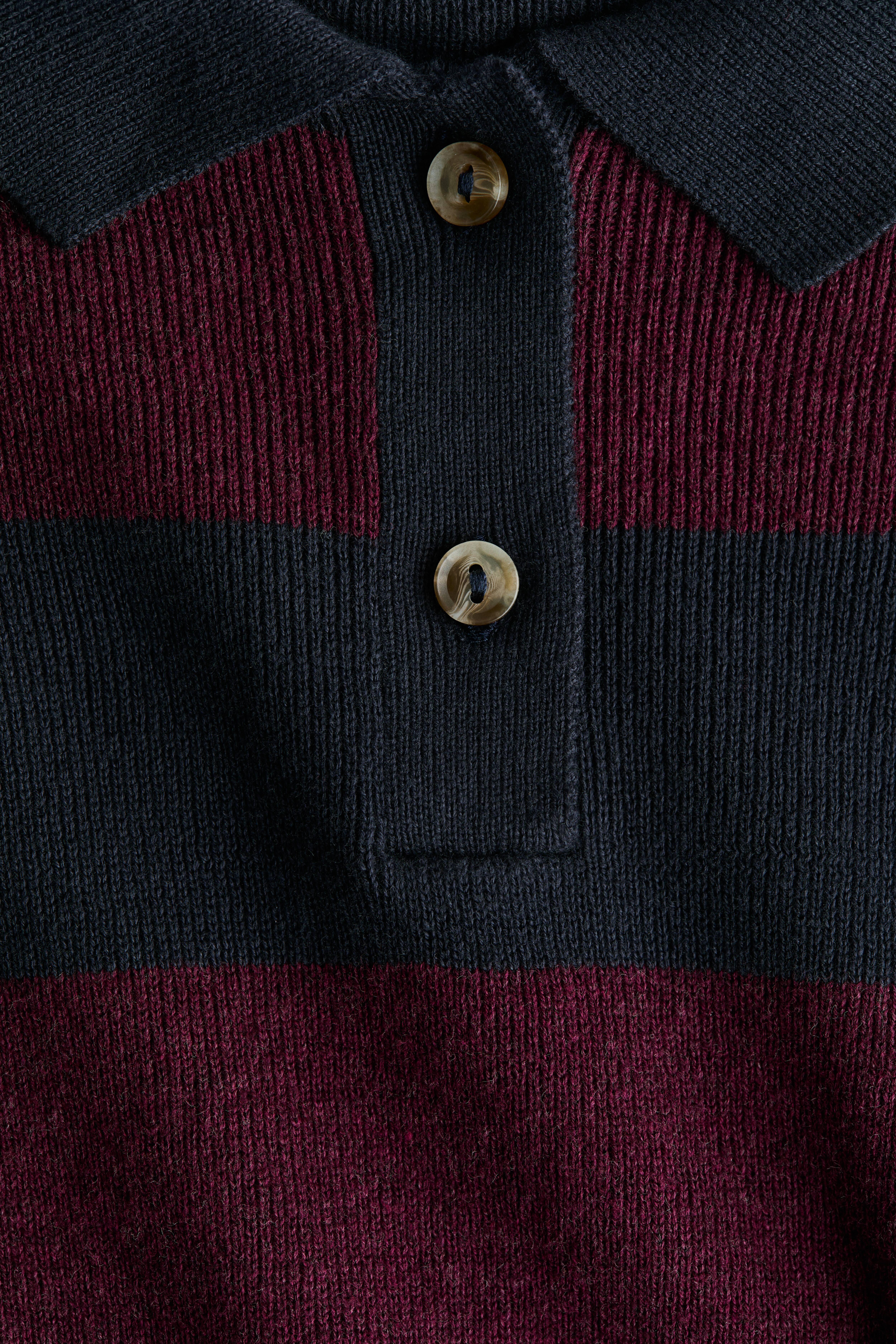 Chandail style polo en tricot de coton