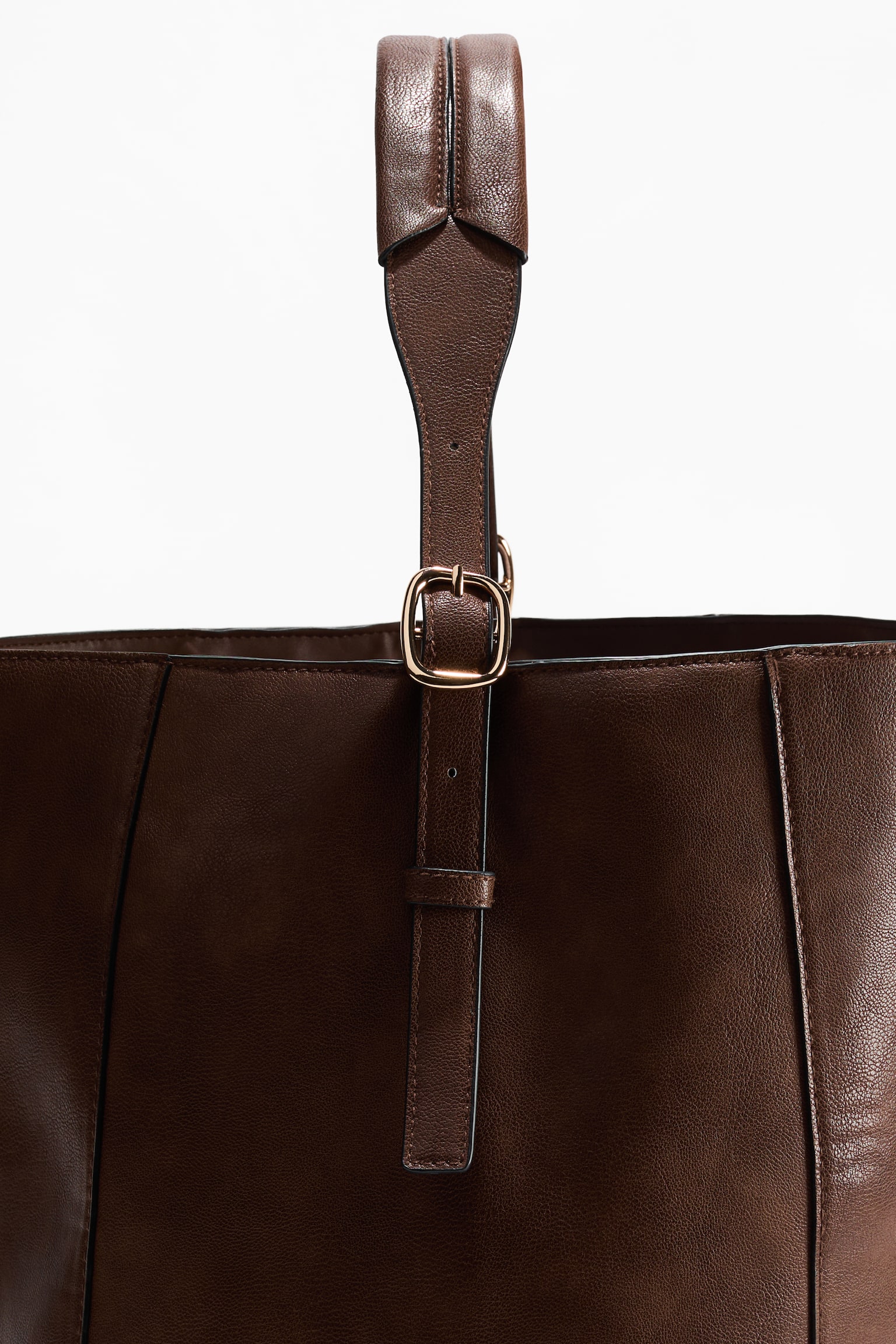 Сумка-шопер - Темно-коричневий/Сірувато-бежевий - 2