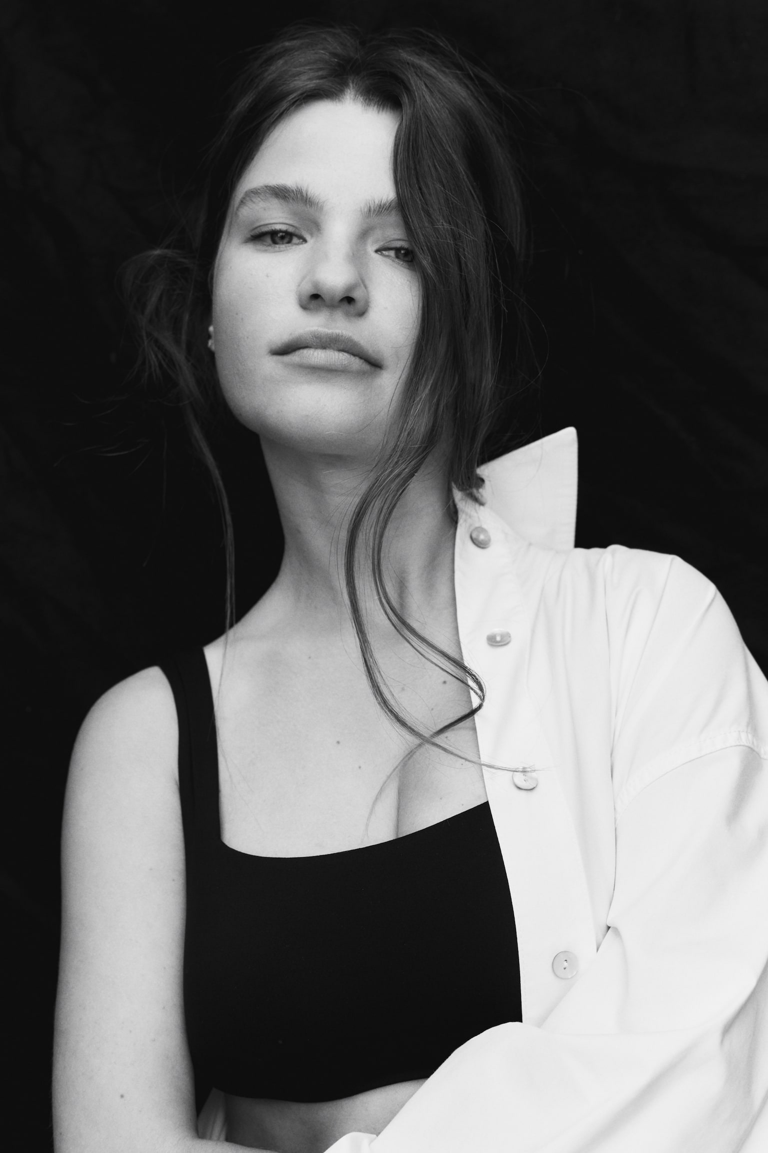 Padded soft microfibre bra - Black/Old rose - 5