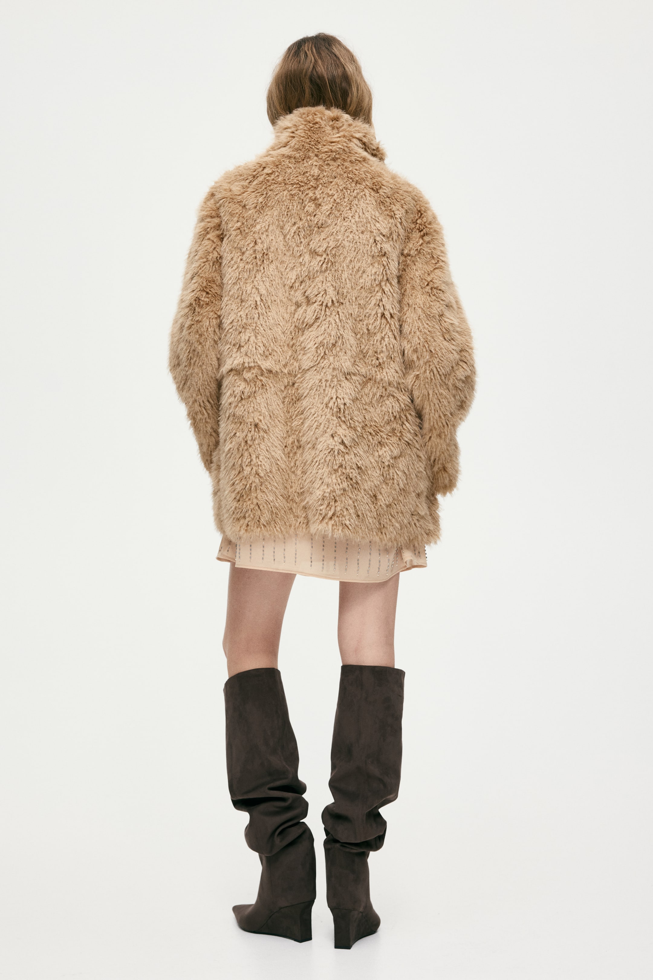 View larger image: Stand-collar coat - Dark beige - Ladies | H&M IN 5