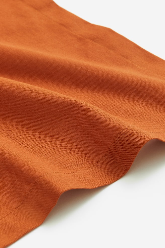 Cotton tablecloth - Orange/Dark grey/White - 2