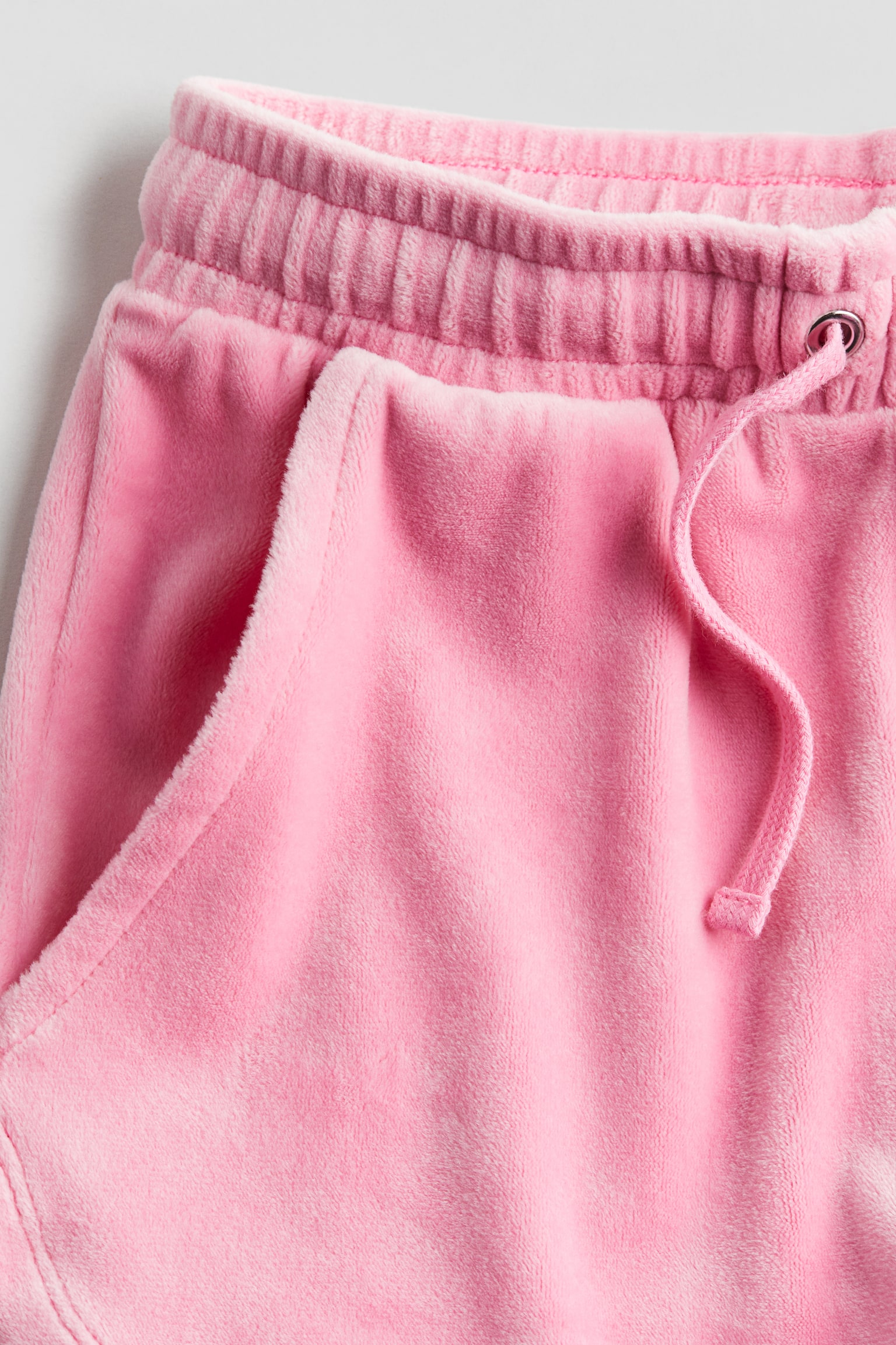 Velour pull-on shorts - Pink/Light purple/Natural white - 2