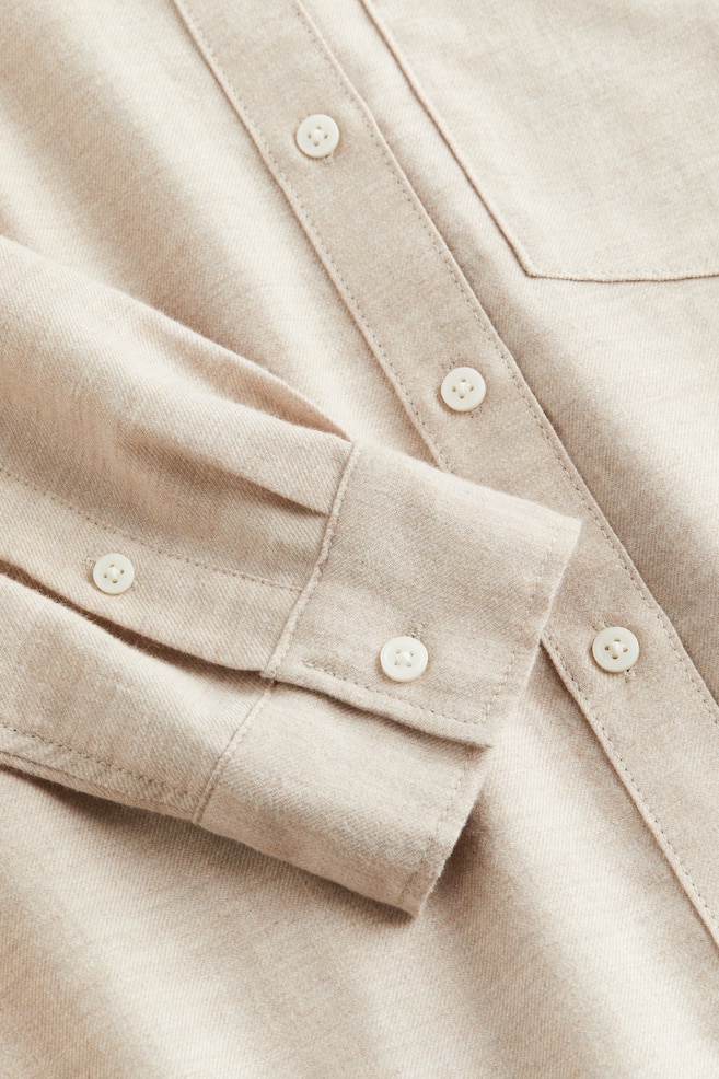 Cotton flannel shirt - Beige/Black/Checked/Cream/Checked/Dark blue/Checked - 5