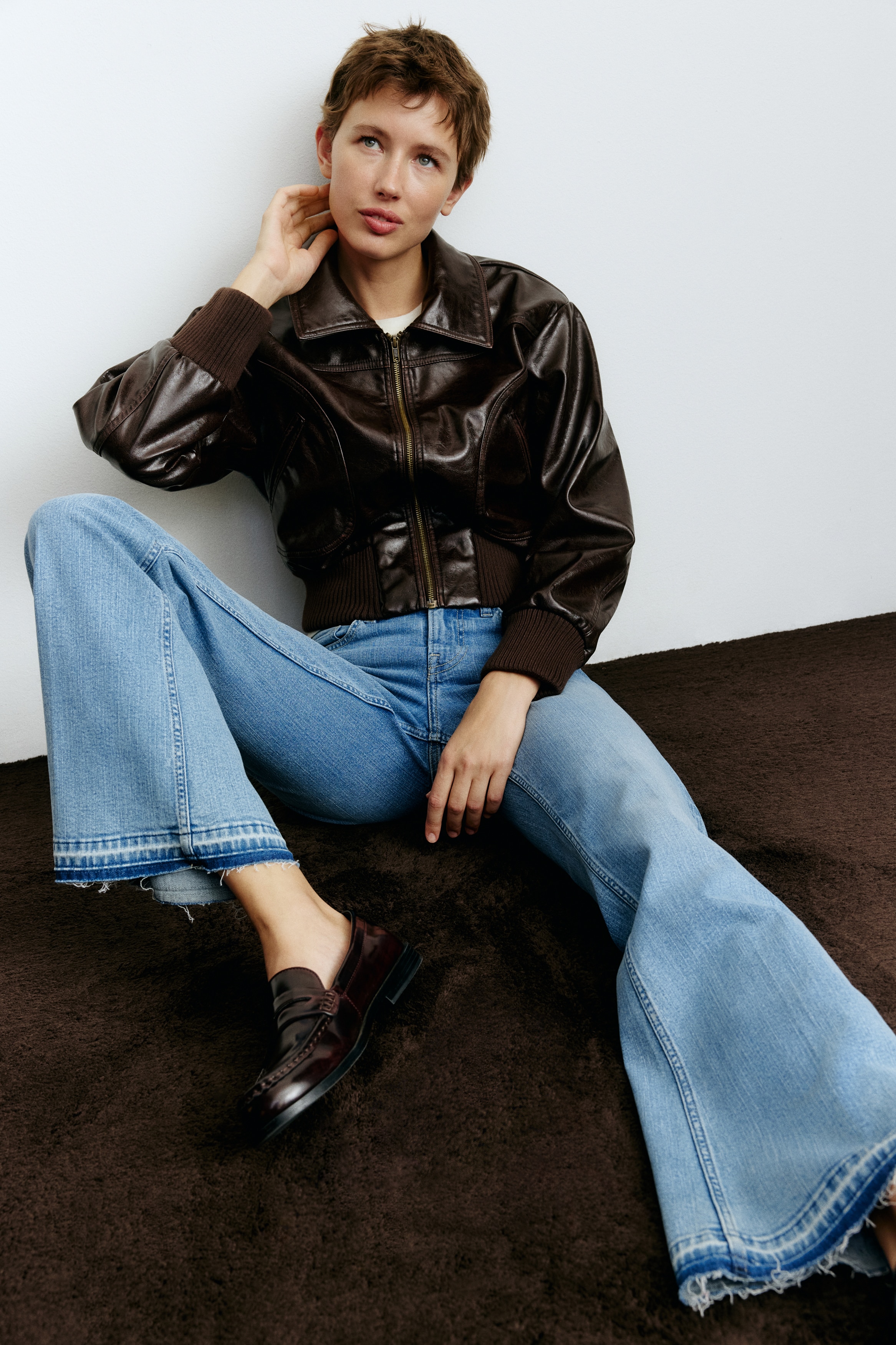 Signore - Blu denim Flared High Jeans - Size: 44  - H&M