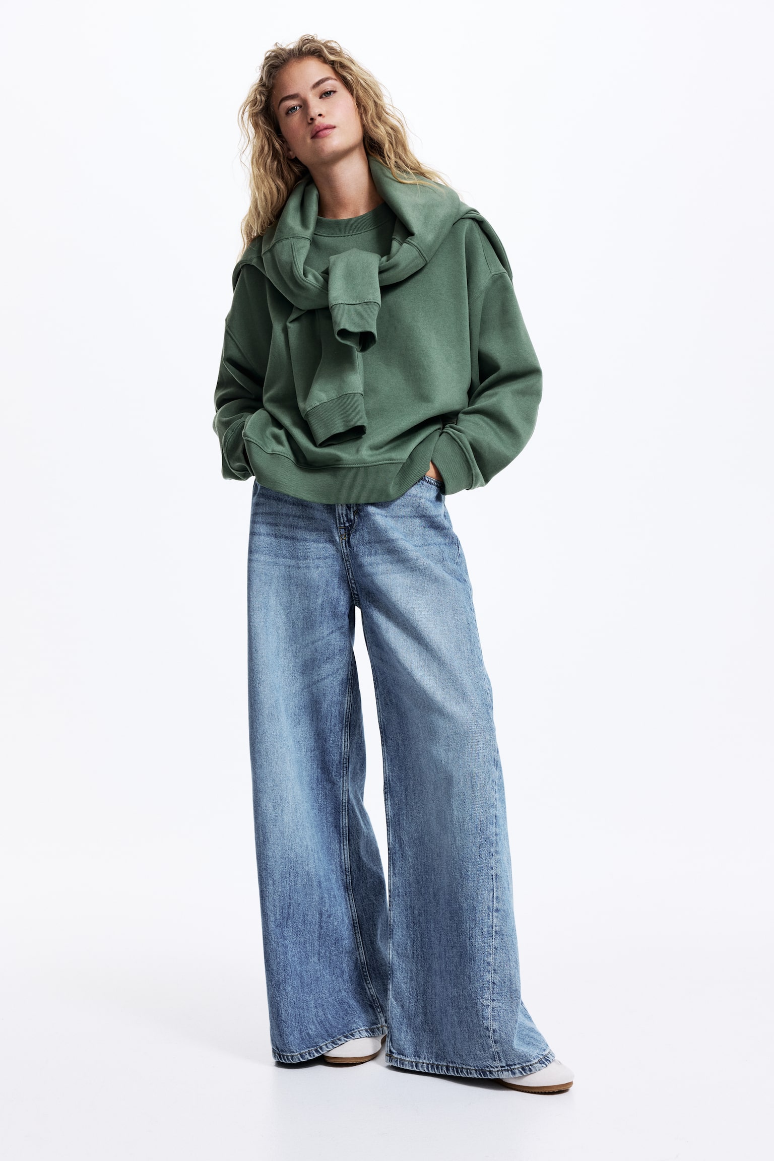 Oversized sweatshirt - Dusty green/Navy blue/47/Dark brown/Light grey/New York - 5