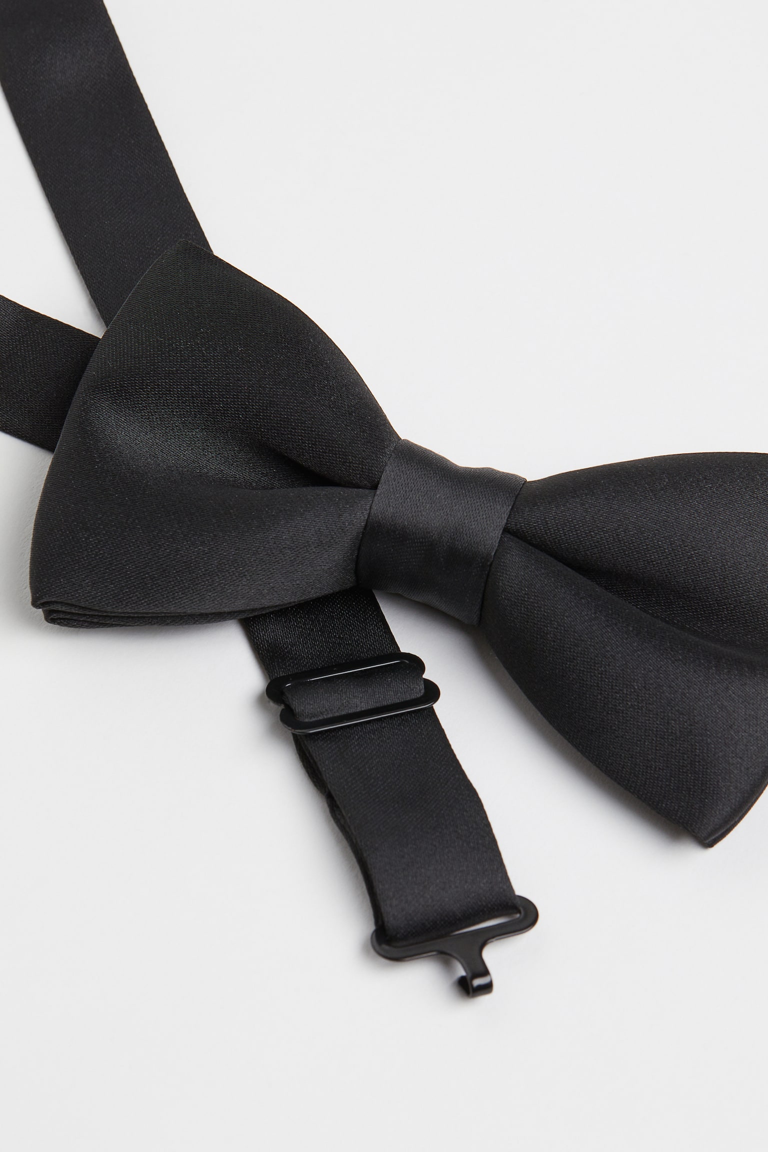 Satin bow tie - Black - 2