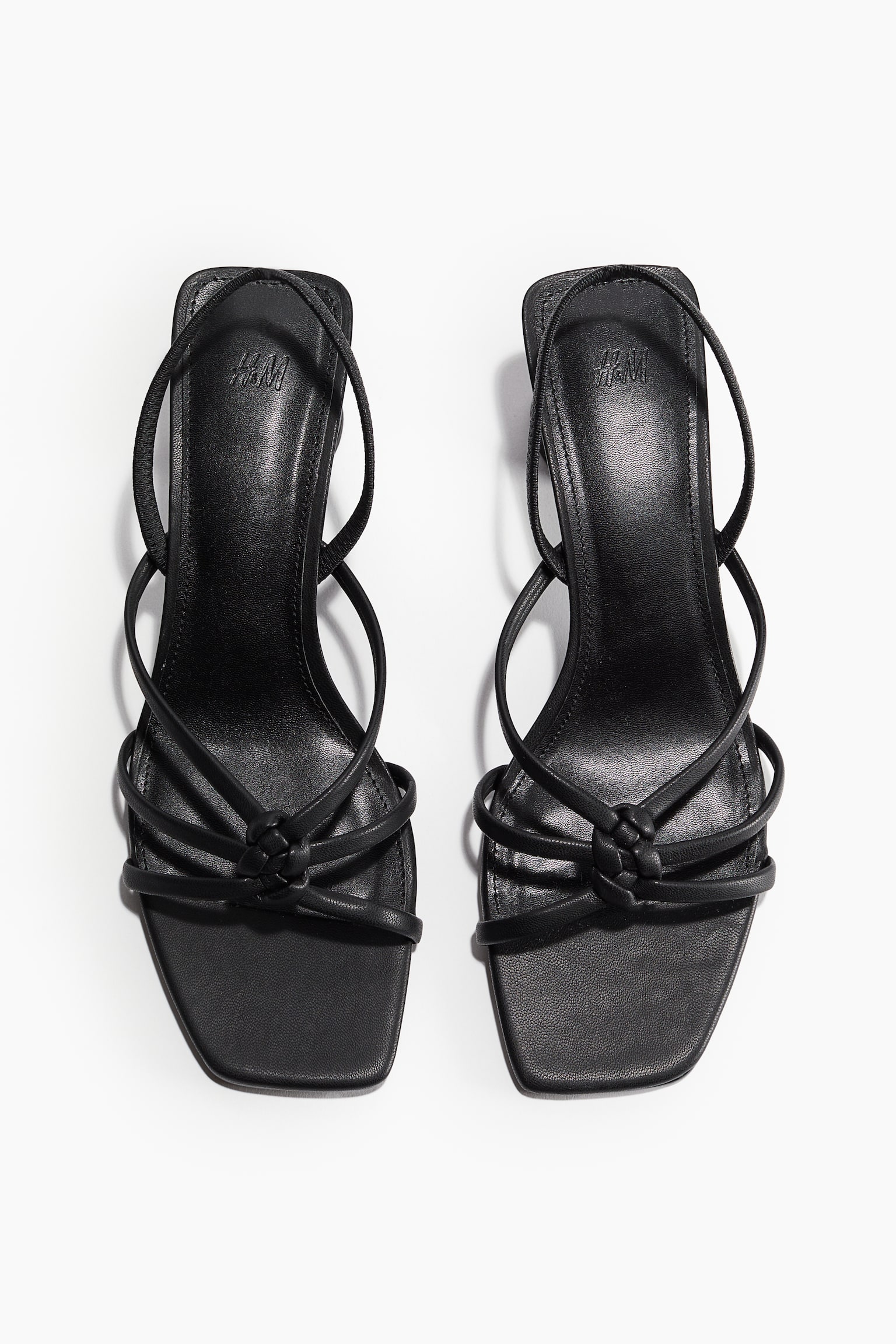 Strappy heeled sandals - Black - 3