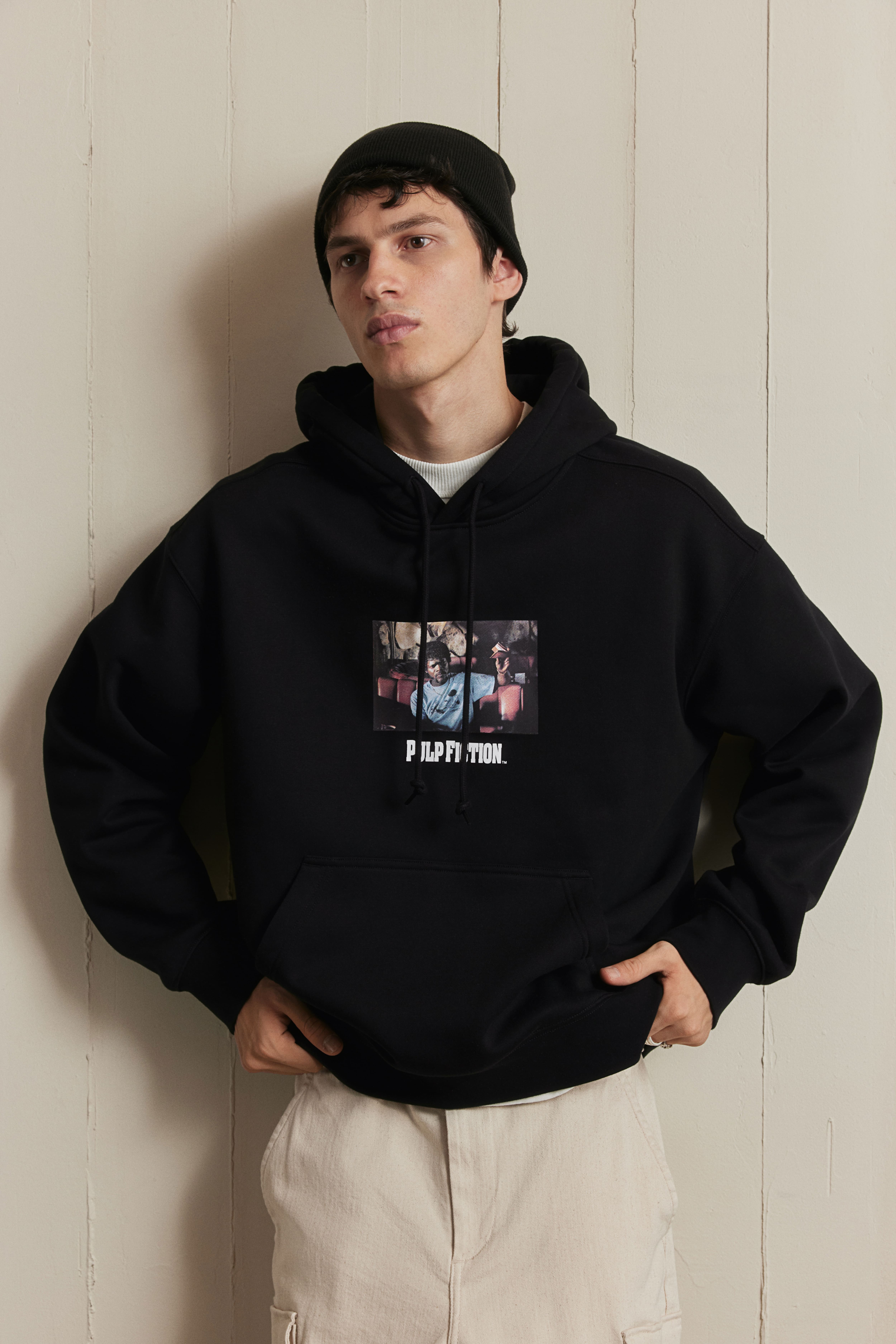 Loose Fit Hoodie Black Pulp Fiction Men H M GB