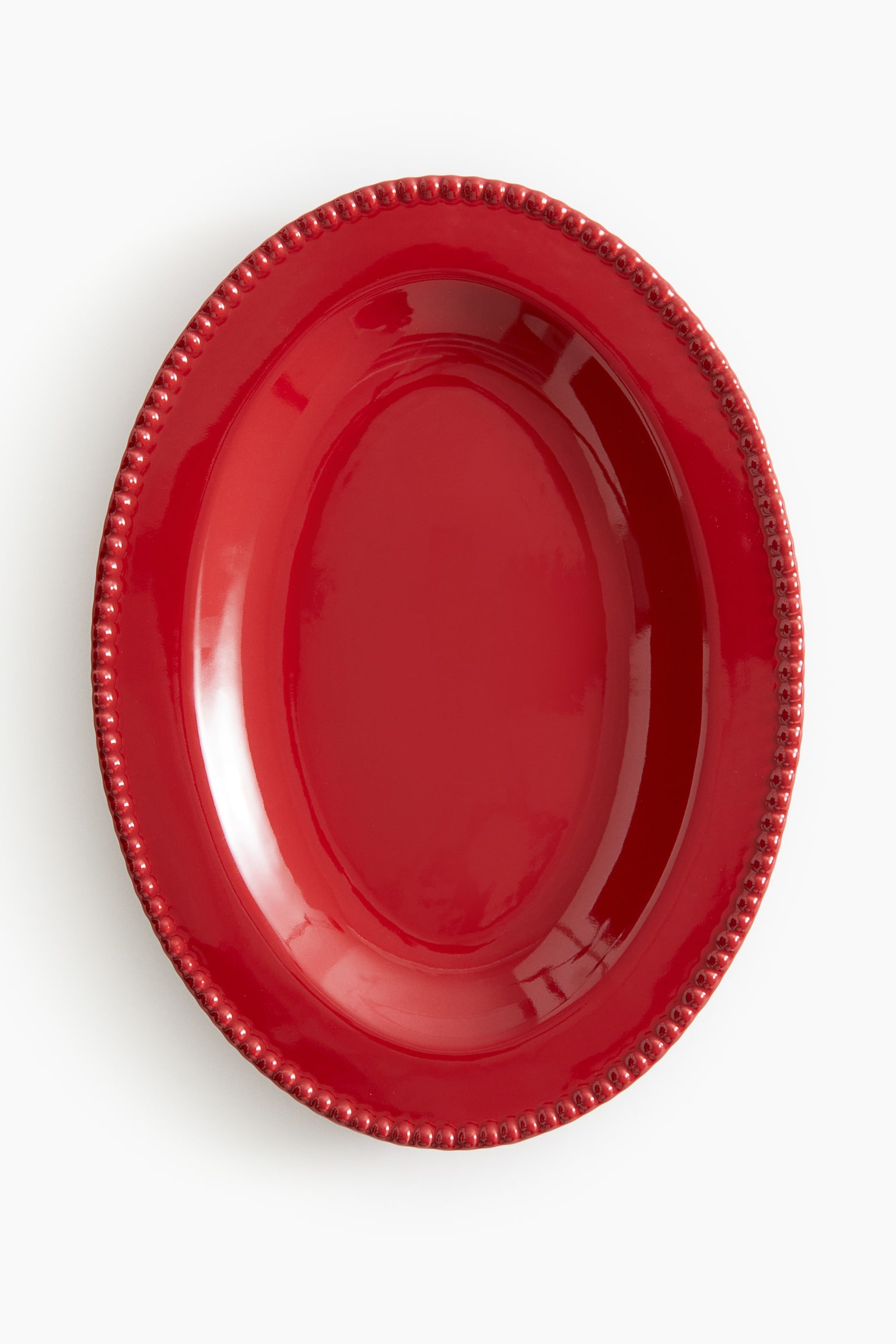 Stoneware serving plate - Red - 1